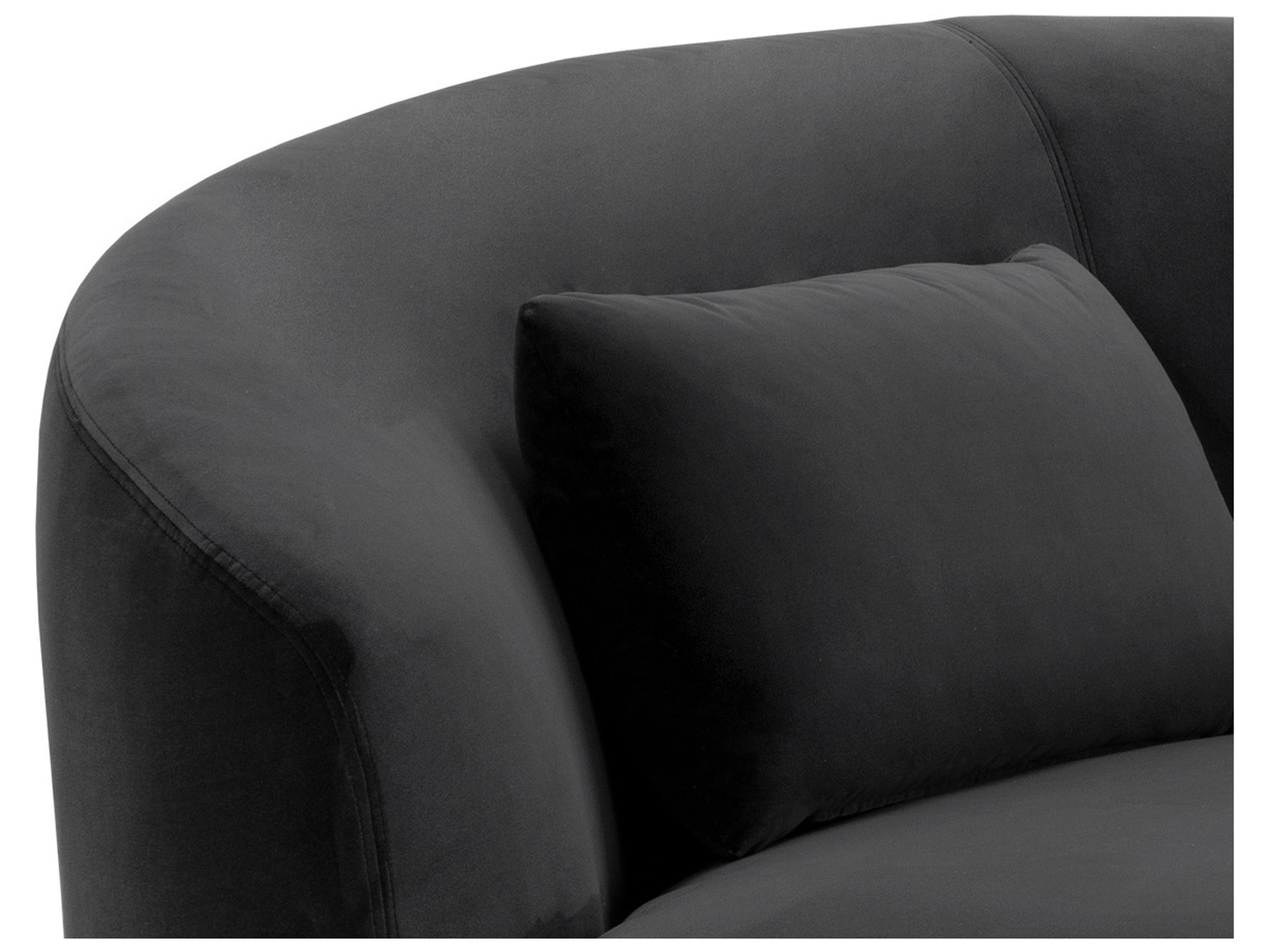 Sunpan Soraya Black Upholstered Sofa