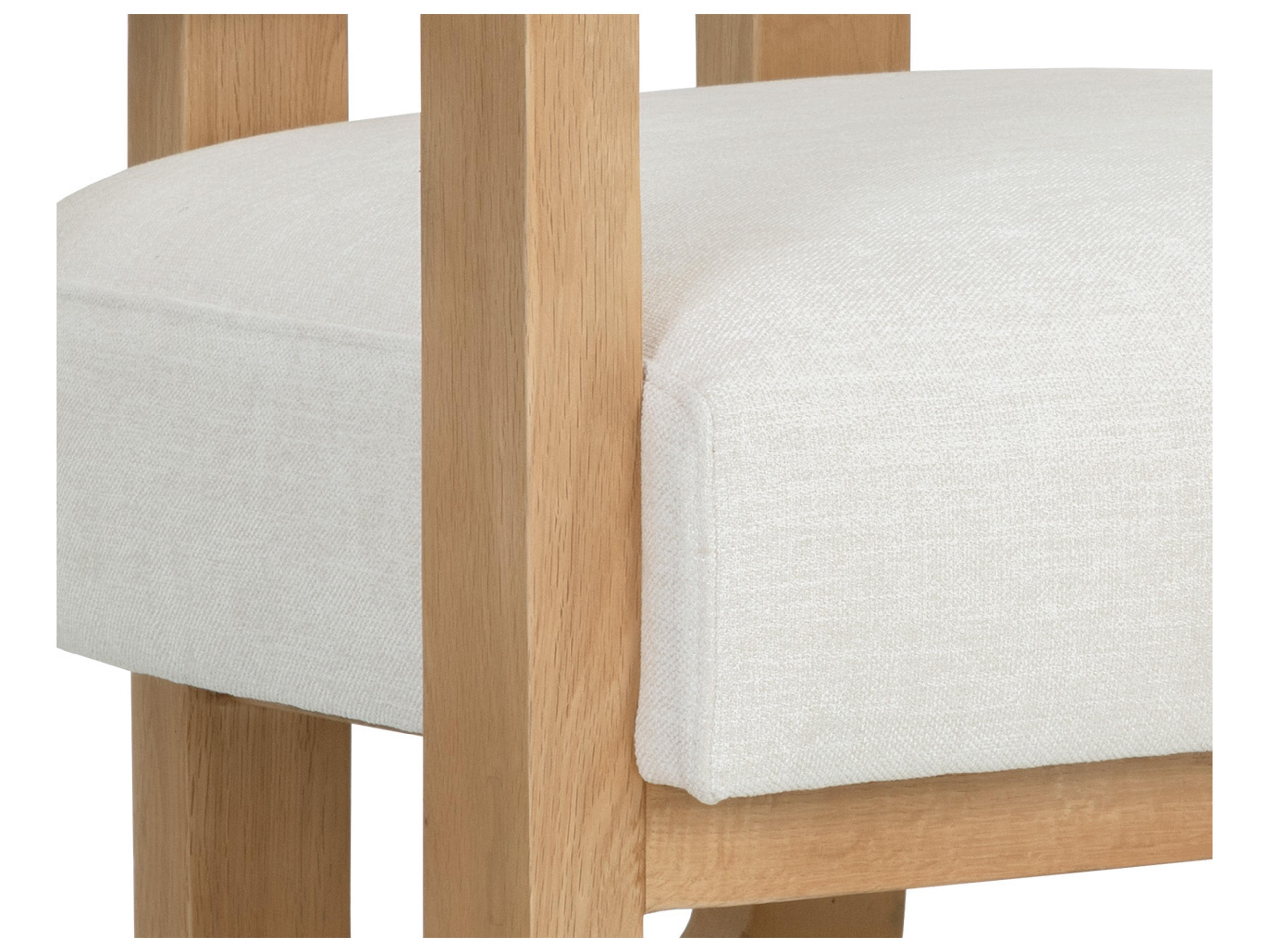 Sunpan Madrone White Fabric Accent Chair