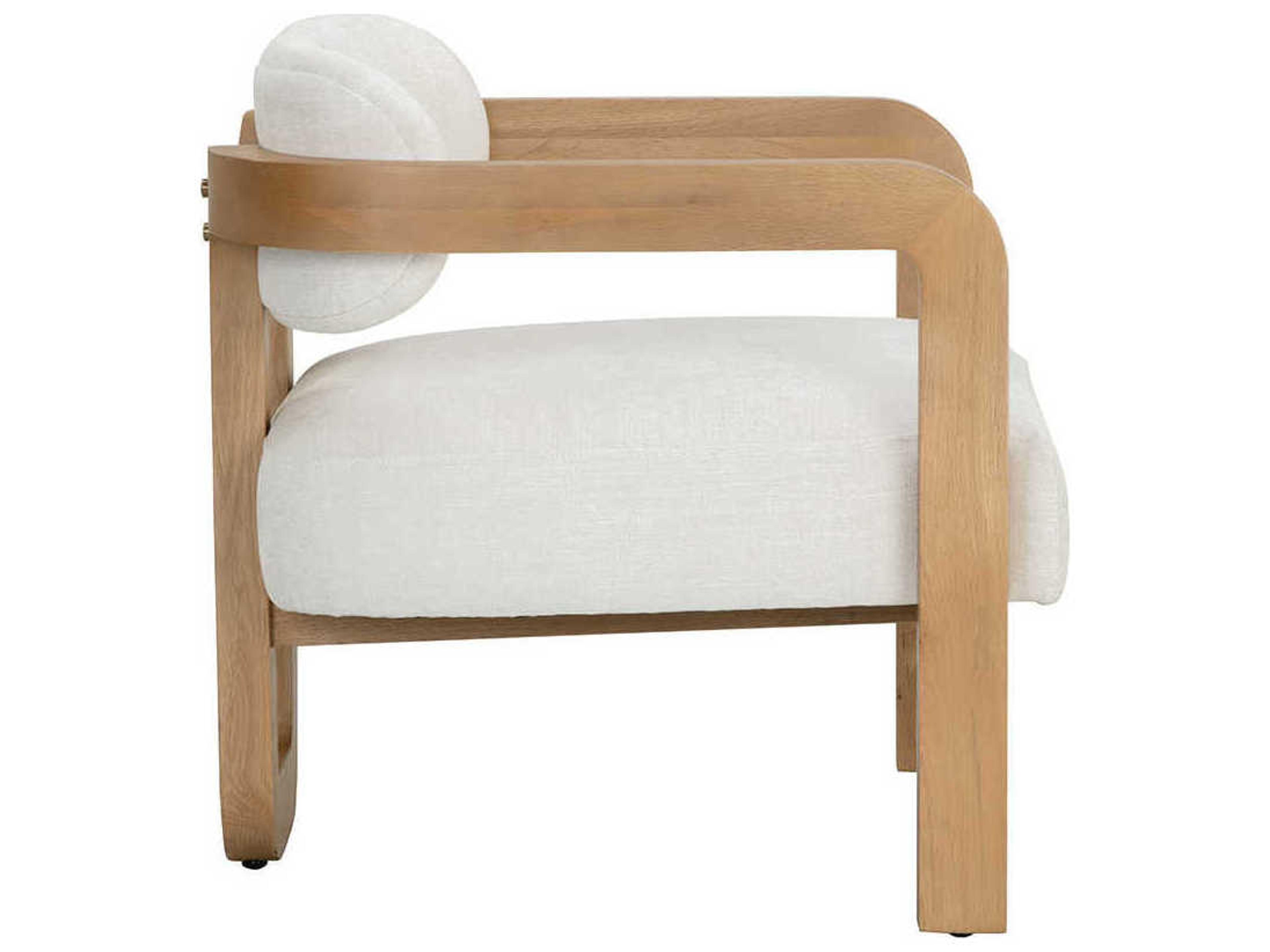 Sunpan Madrone White Fabric Accent Chair