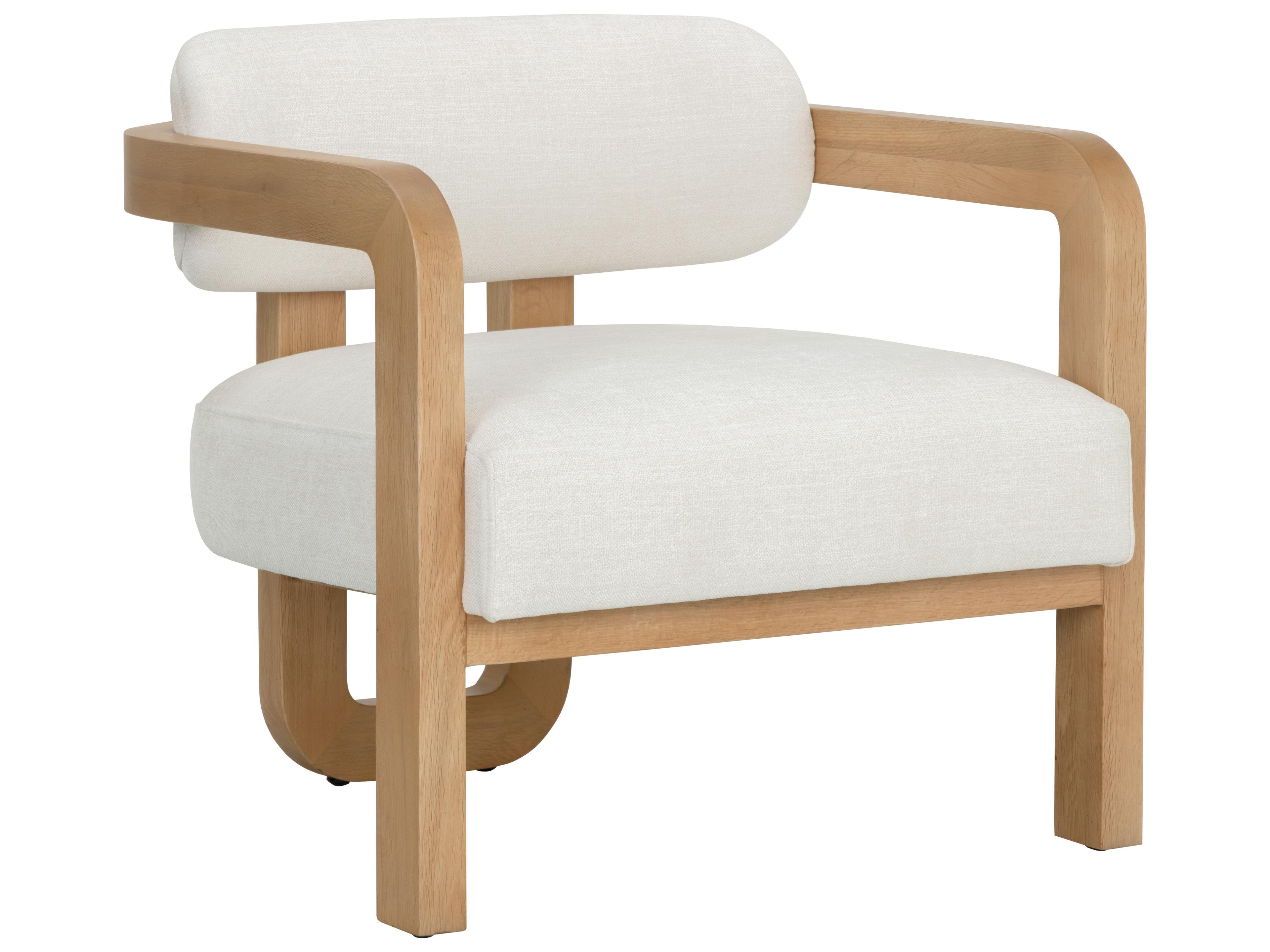 Madrone White Fabric Accent Chair