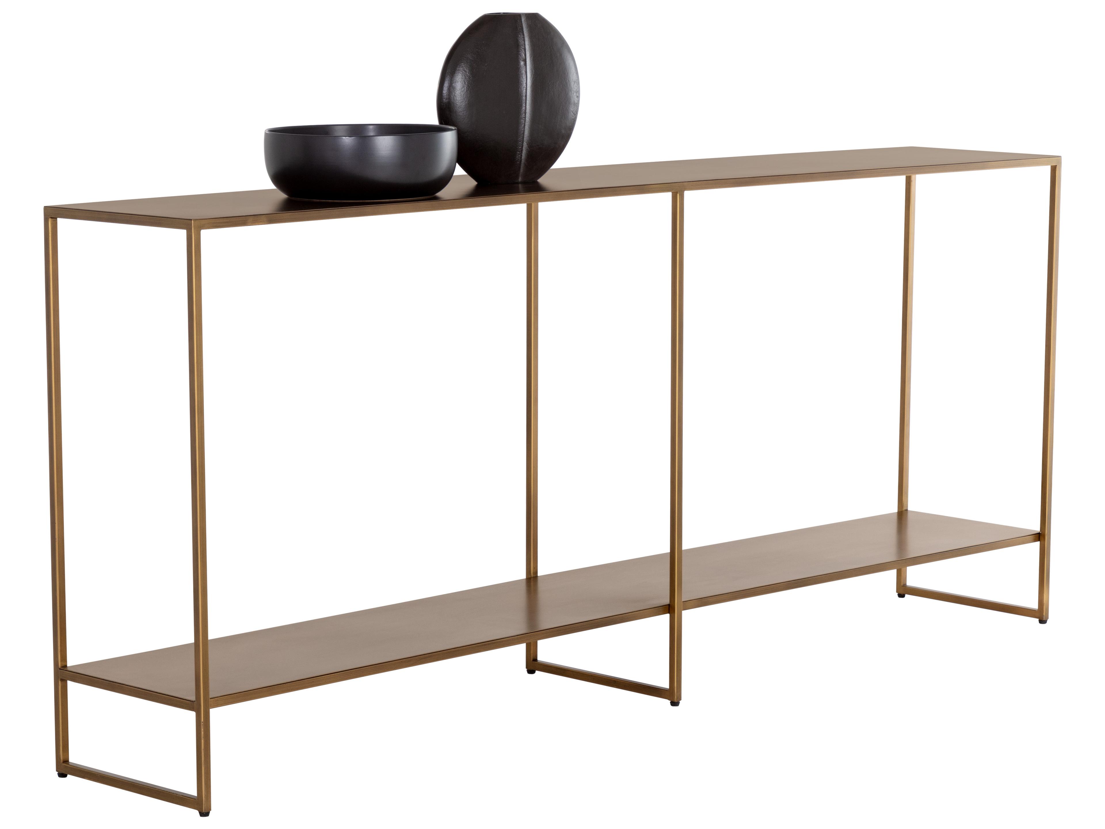 Sunpan Eiffel Rectangular Metal Console Table