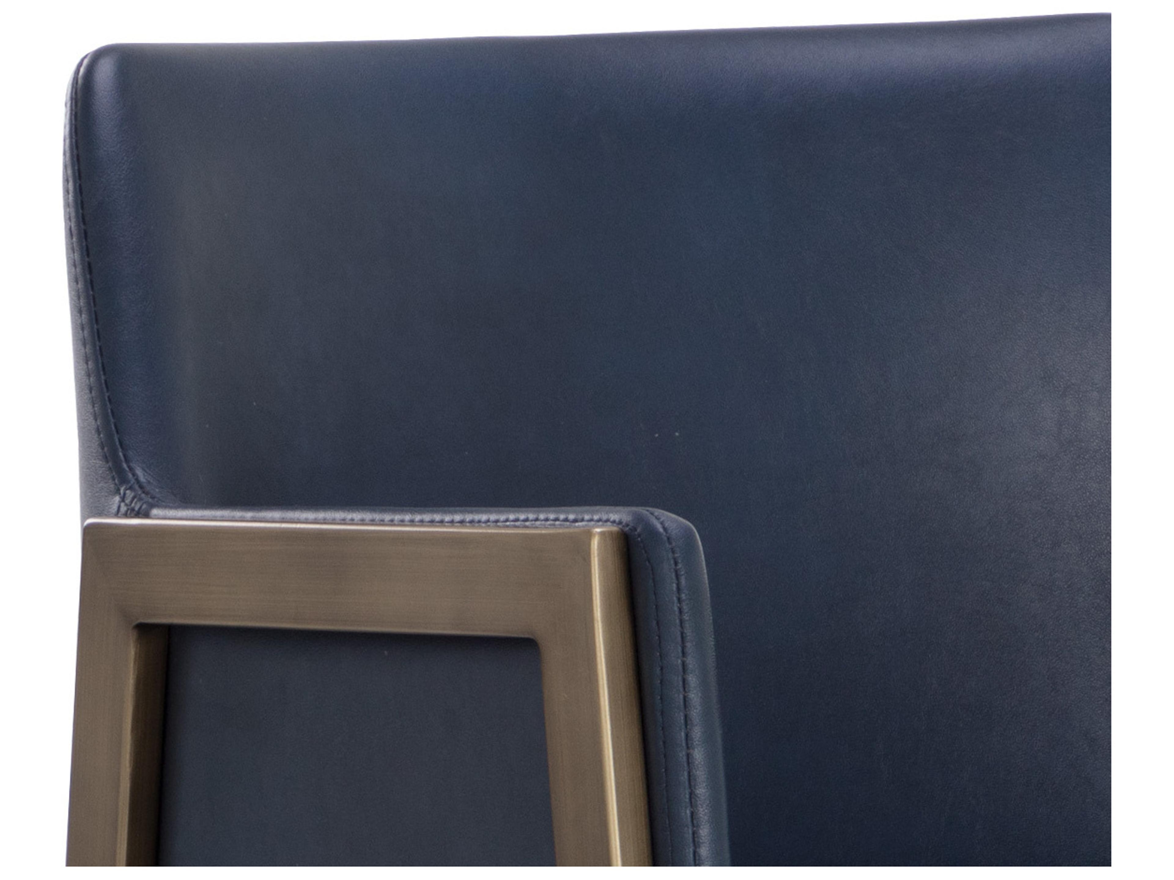 Sunpan Ikon Antique Brass Faux Leather Counter Stool