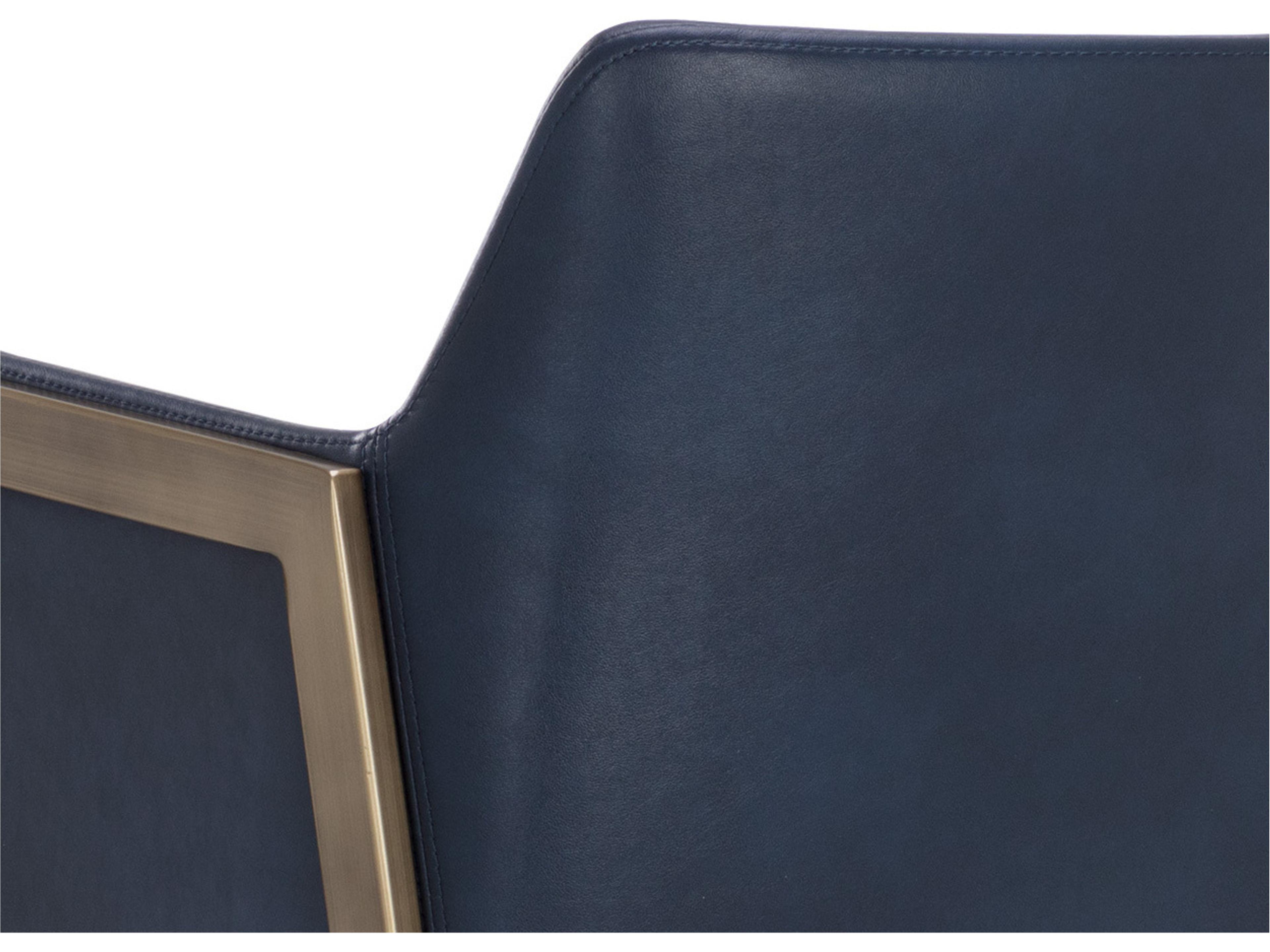 Sunpan Ikon Antique Brass Faux Leather Counter Stool