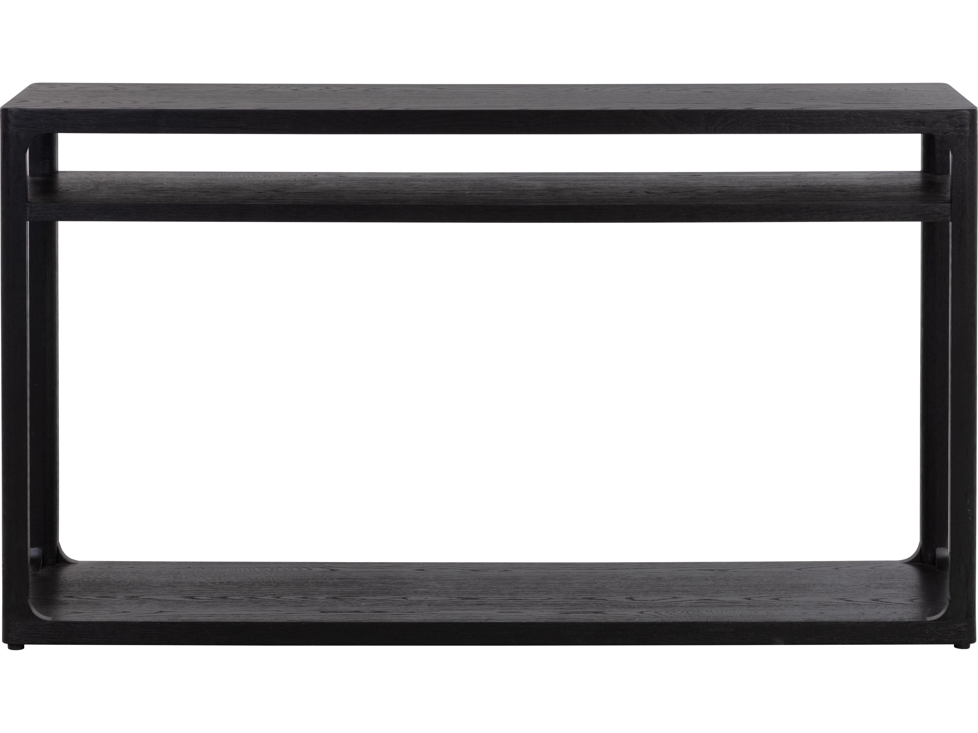 Doncaster Rectangular Wood Black Console Table