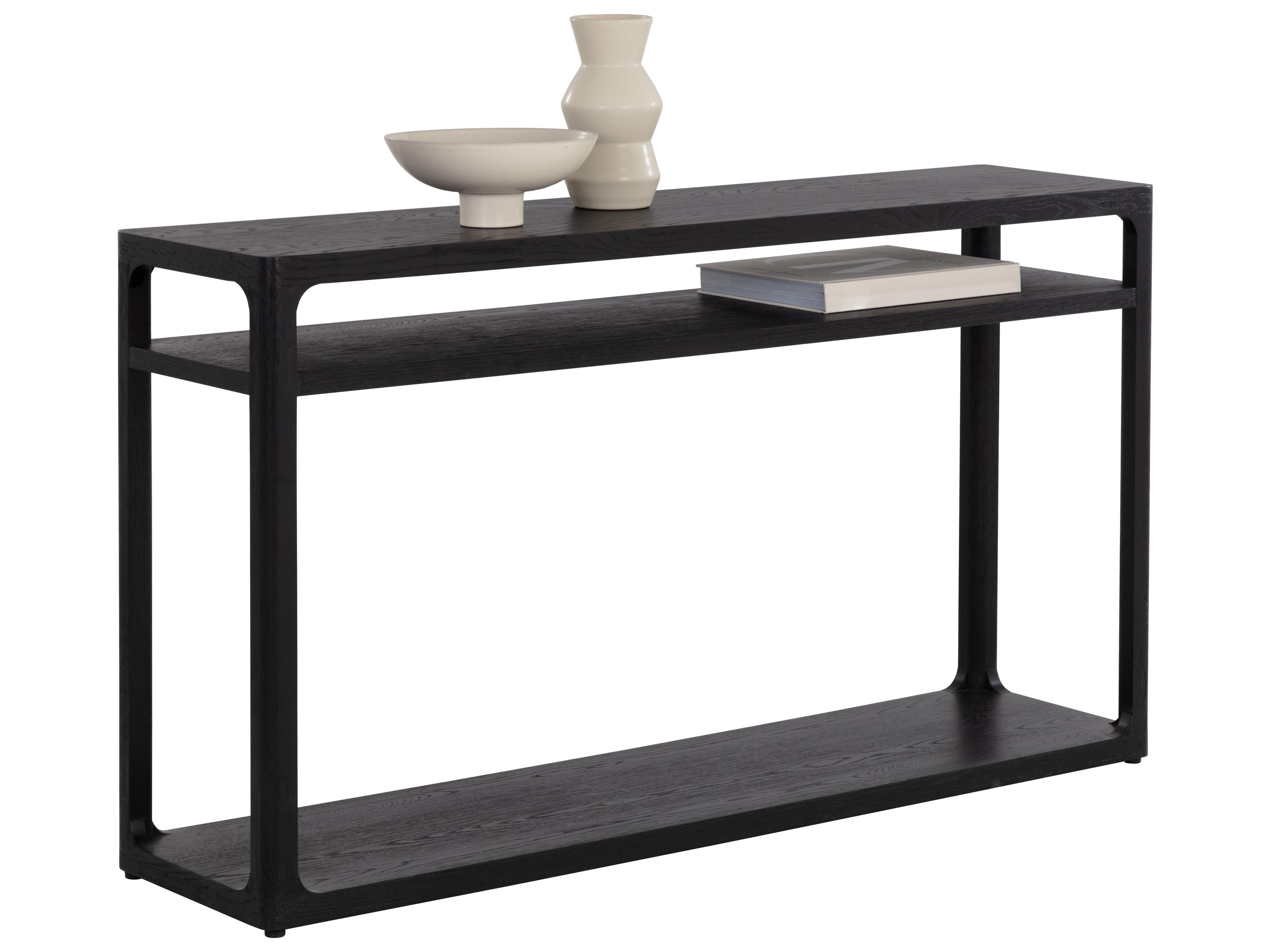 Sunpan Doncaster Rectangular Wood Black Console Table
