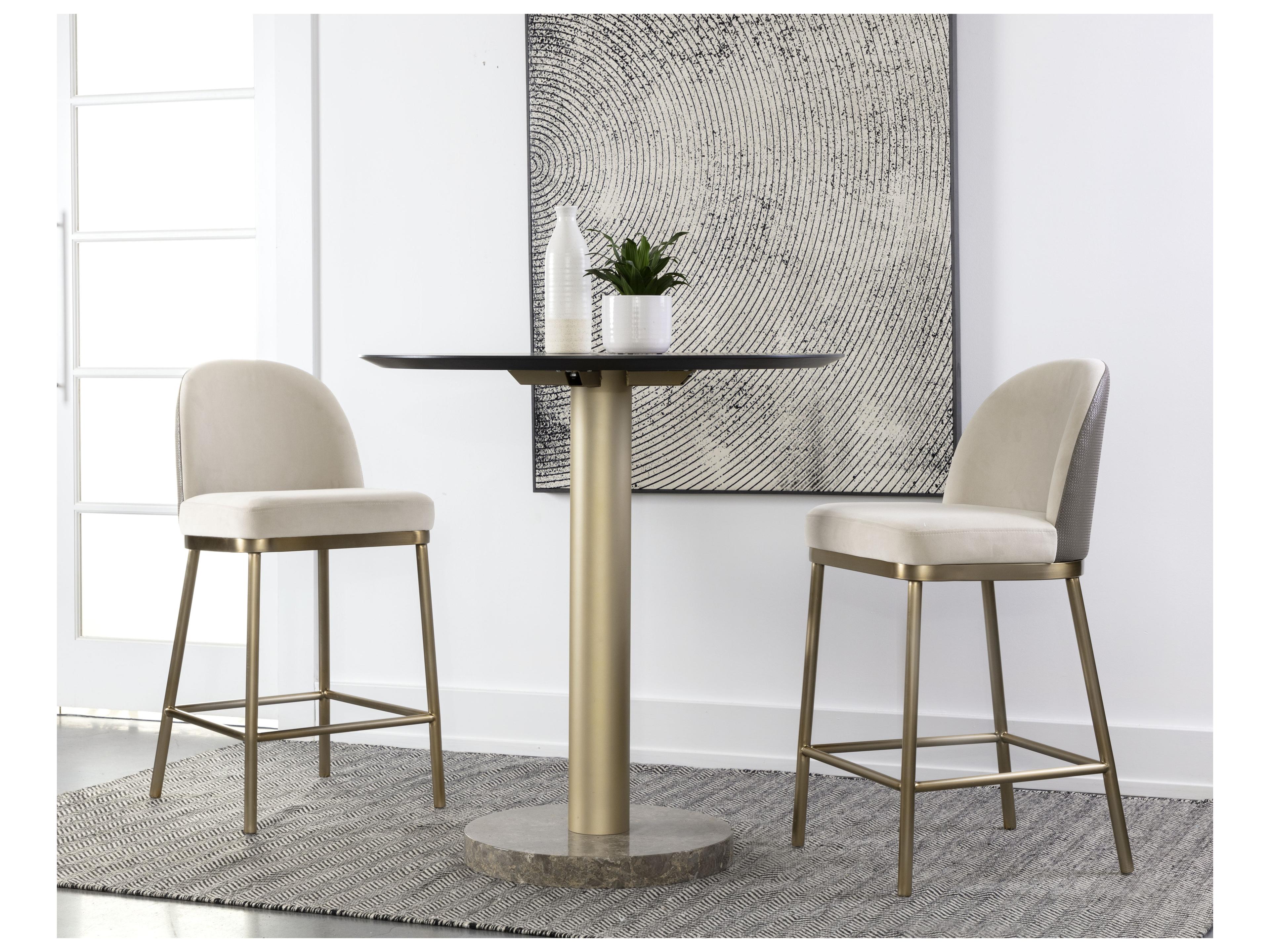 Sunpan Lavania 18" Lavania Counter Stool Meg Taupe / Porcini Taupe