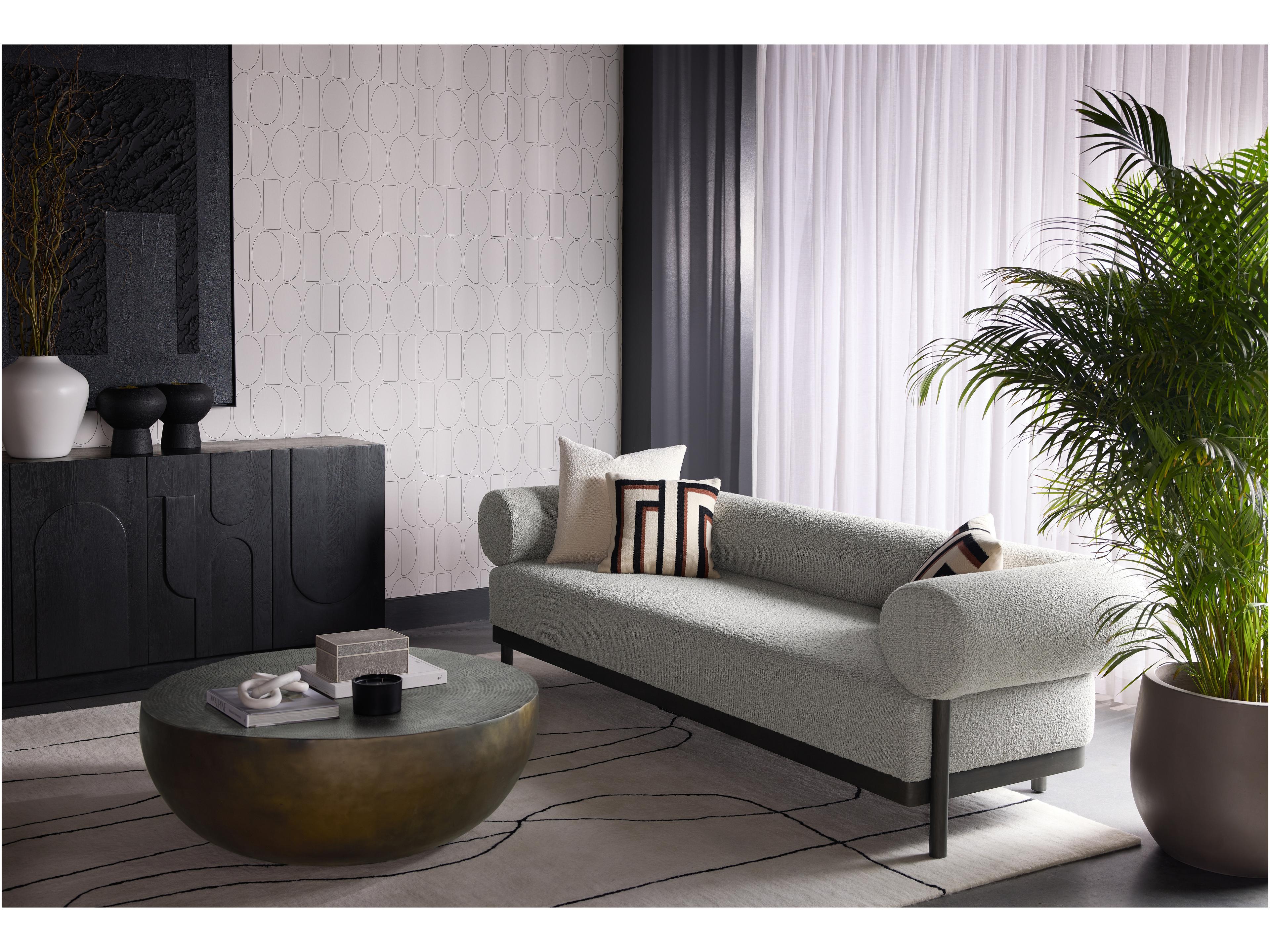 Sunpan Bromley Grey Upholstered Sofa