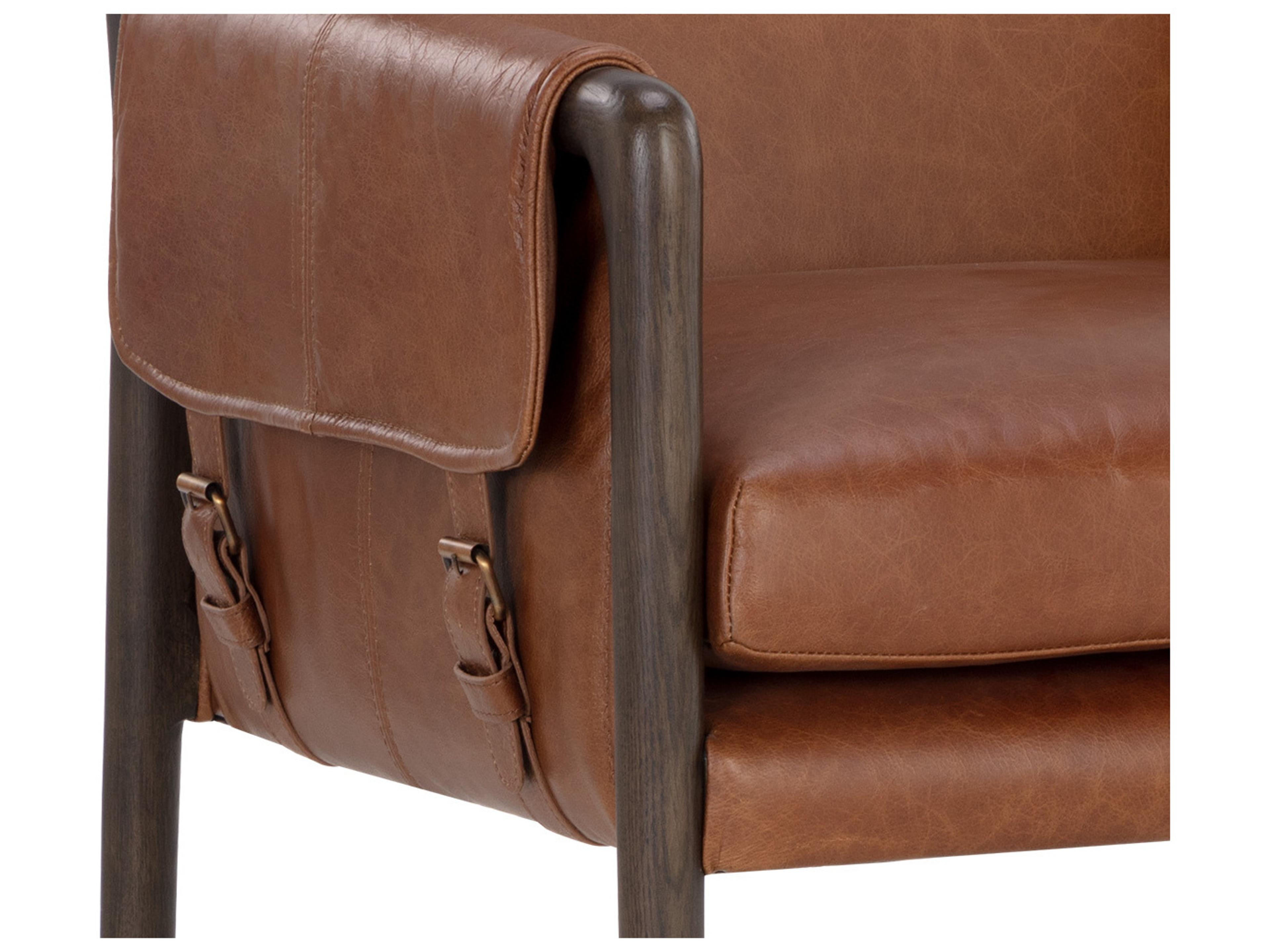 Sunpan Mauti 23" Mauti Counter Stool Brown Shalimar Tobacco Leather