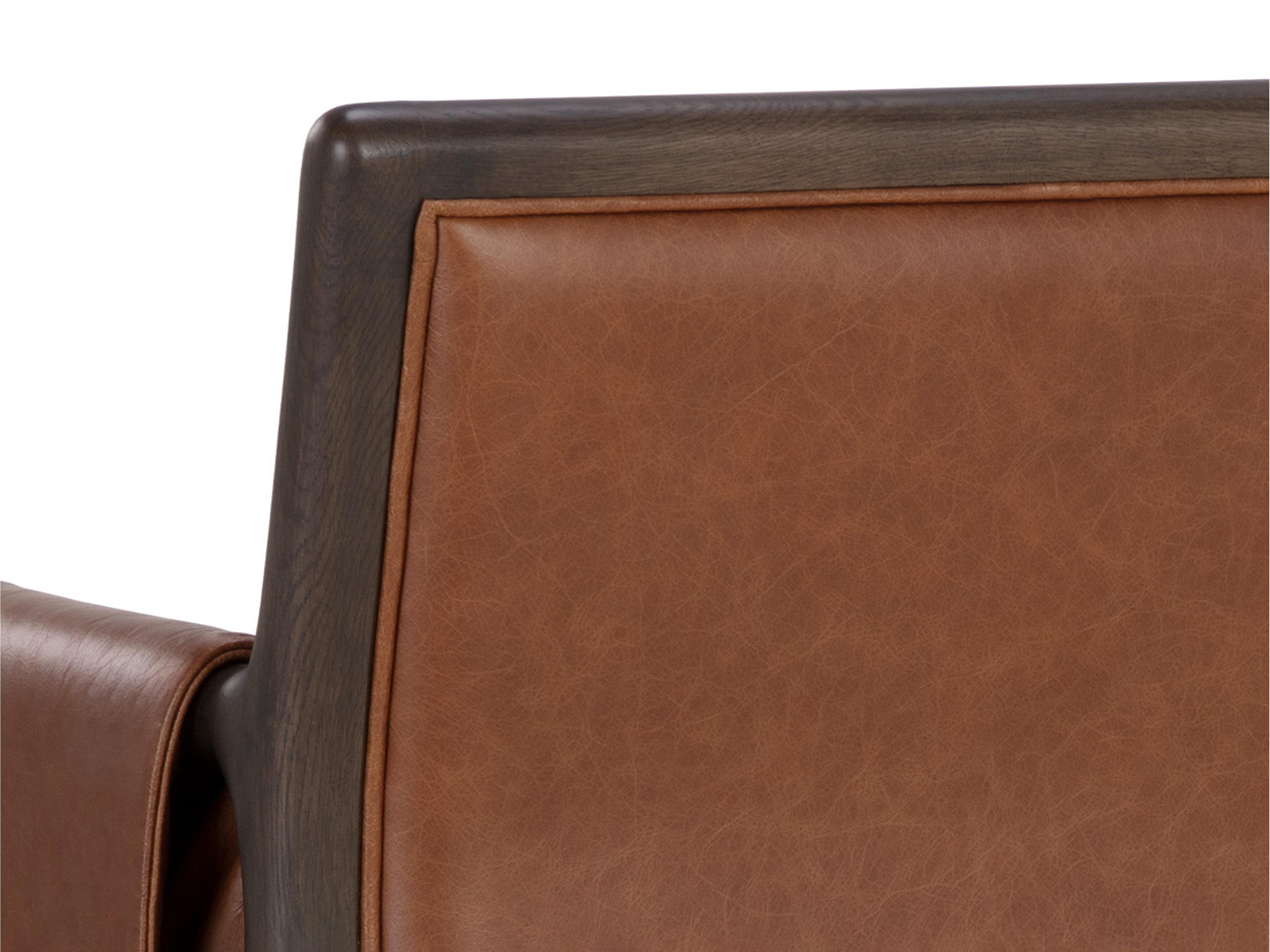 Sunpan Mauti 23" Mauti Counter Stool Brown Shalimar Tobacco Leather