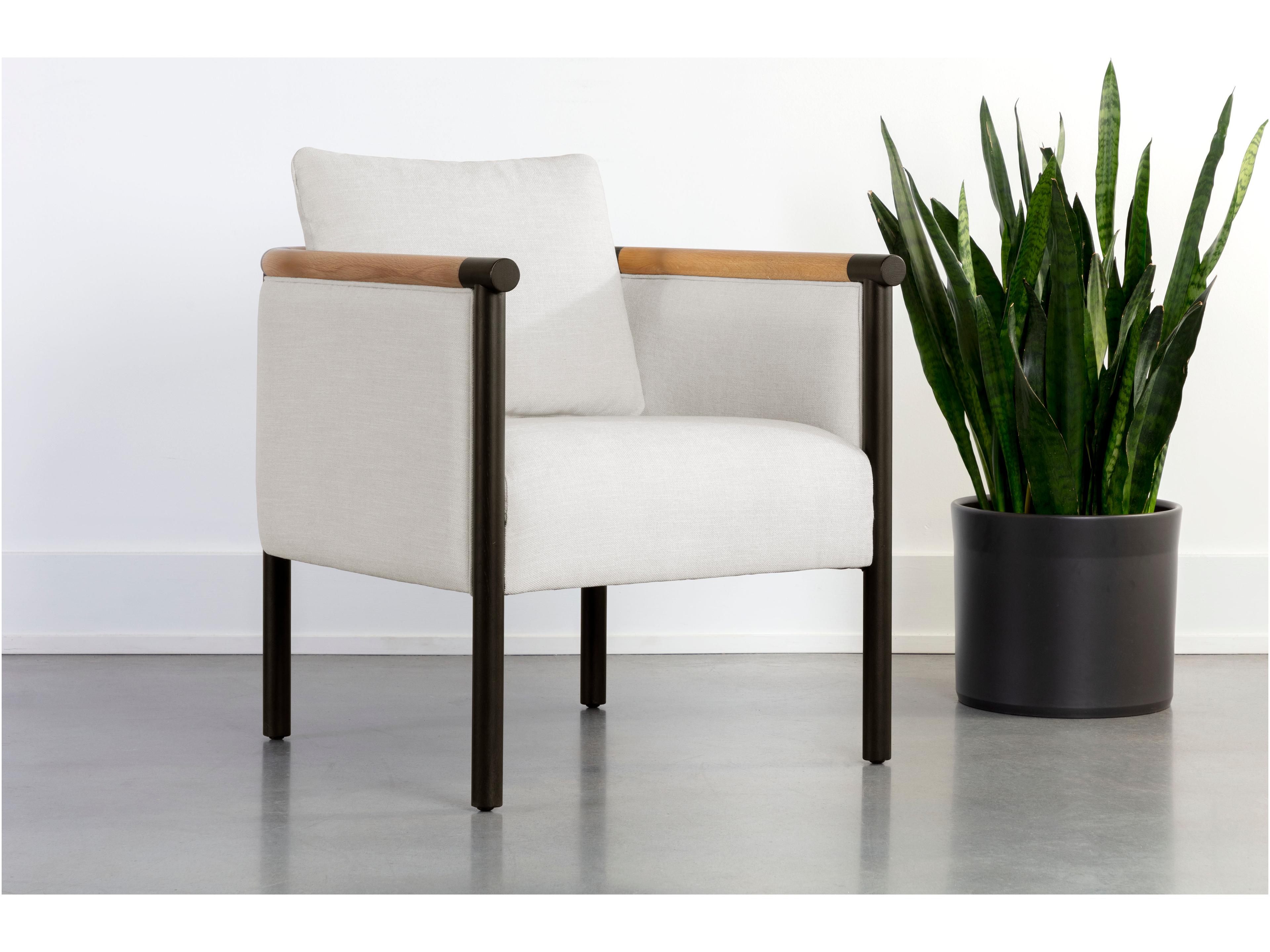 Sunpan Wilder 27.75" Wilder Lounge Chair Heather Ivory Tweed