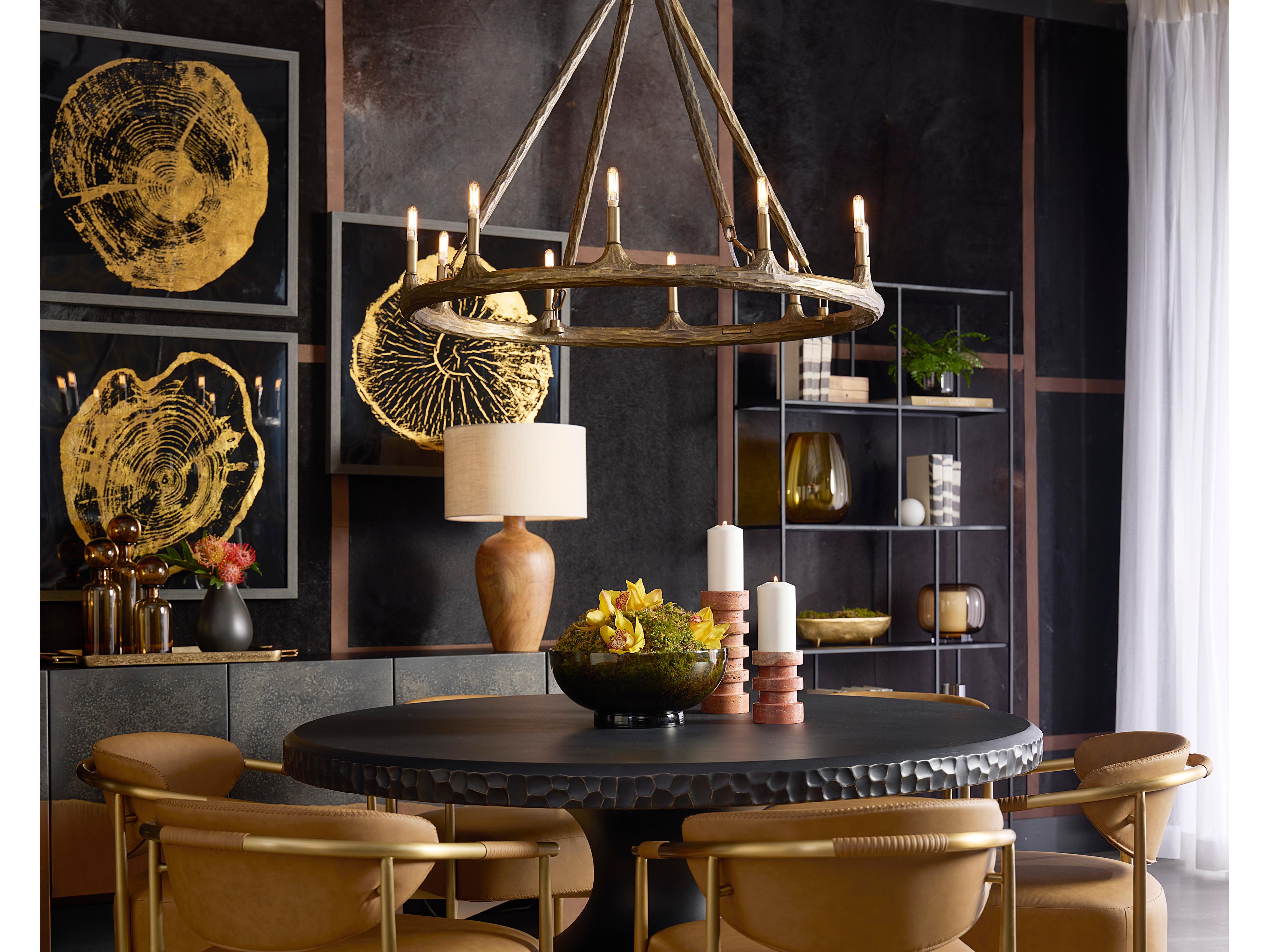 Sunpan Wolfgang Gold Traditional Round Chandelier