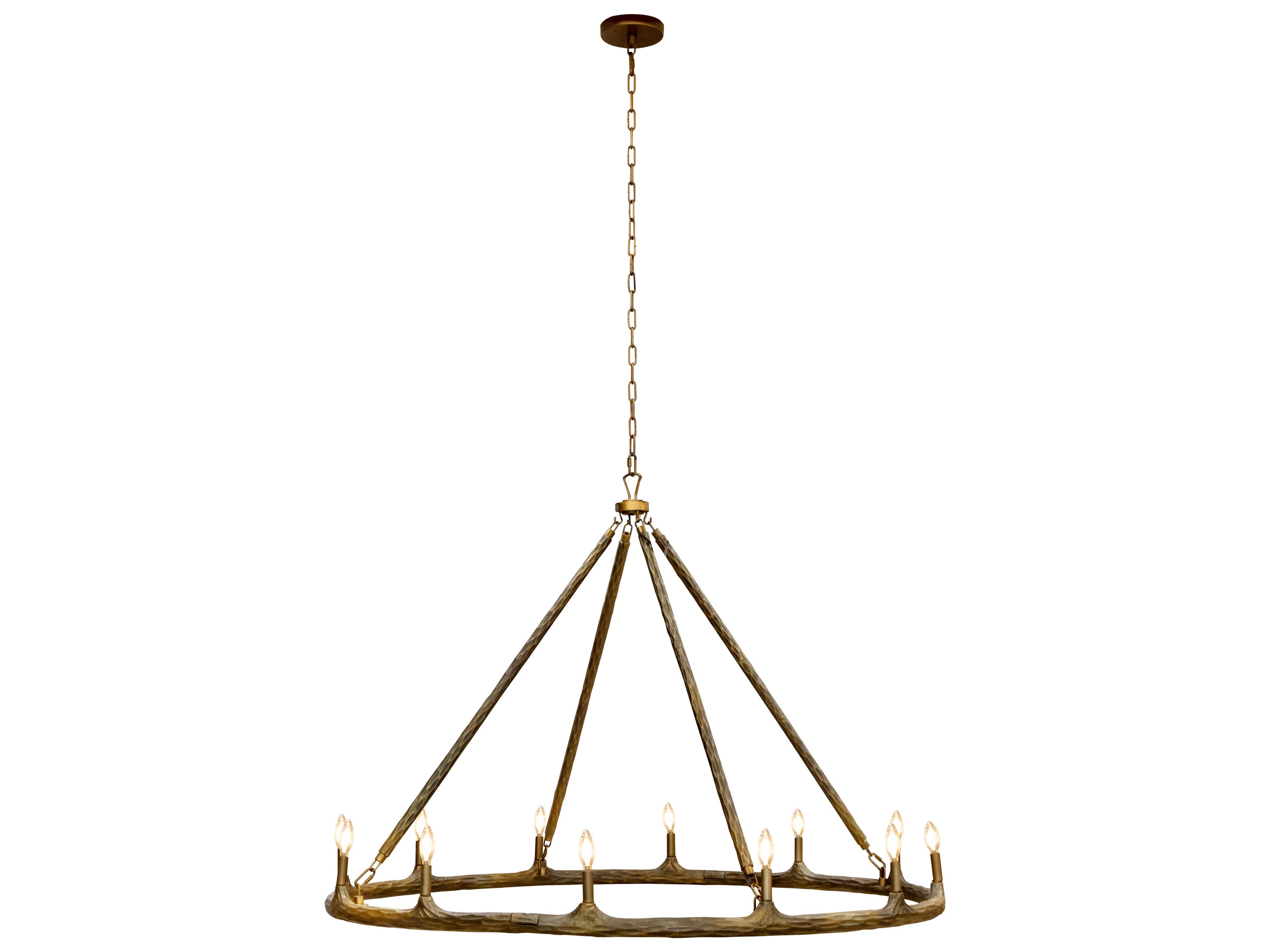 Wolfgang Gold Brass Geometric Round Chandelier