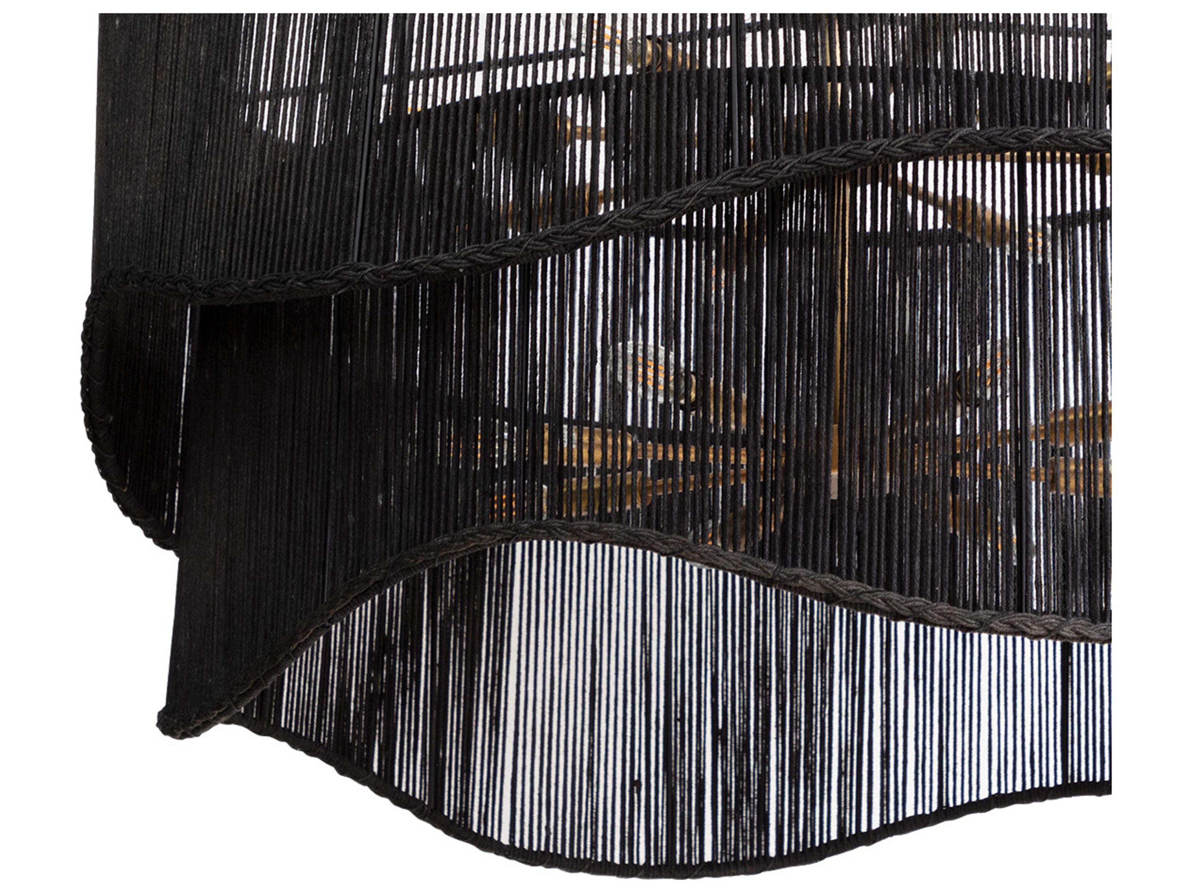 Sunpan Rhine Black Candelabra Chandelier