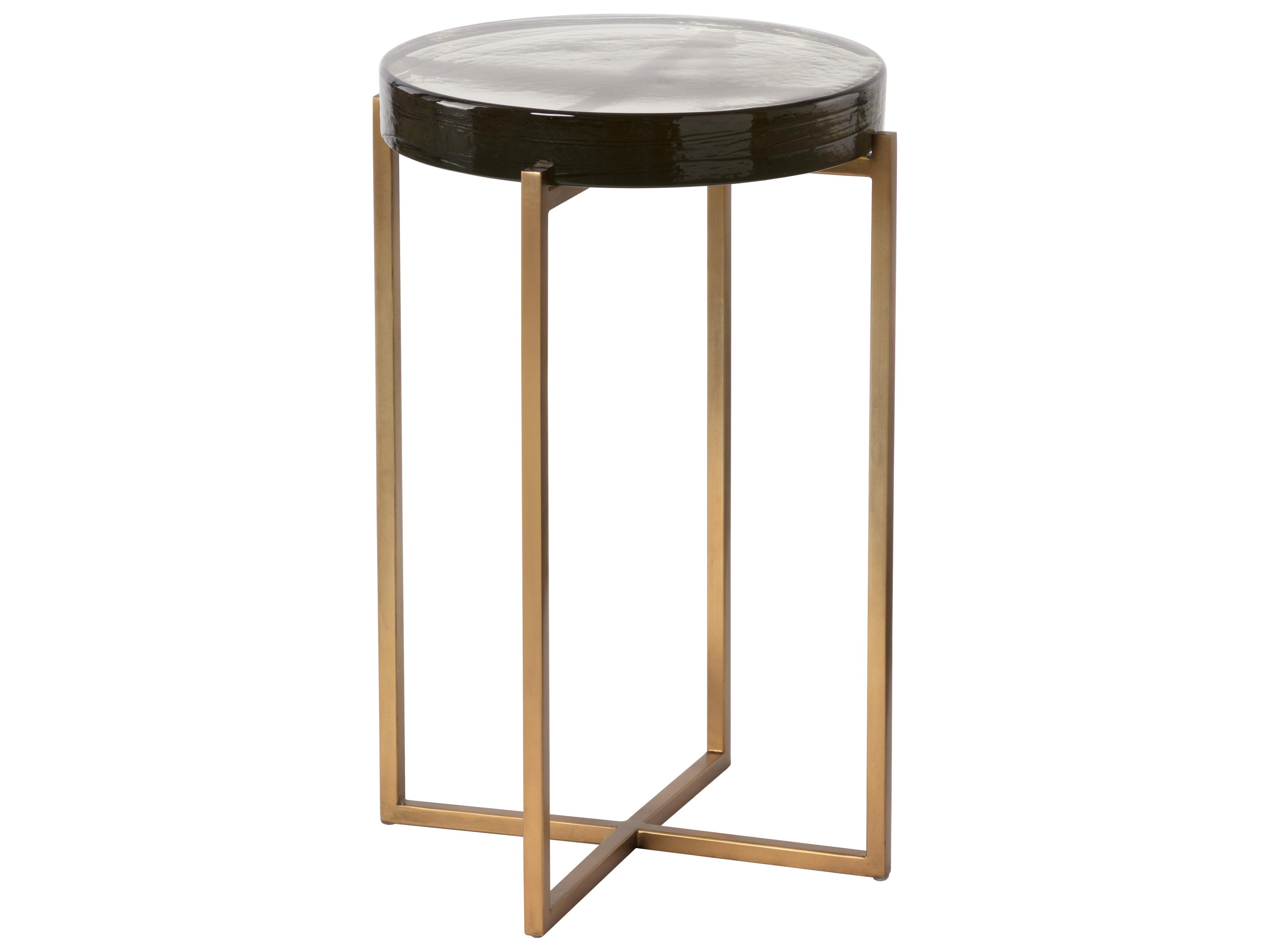 Sheena Round Glass End Table