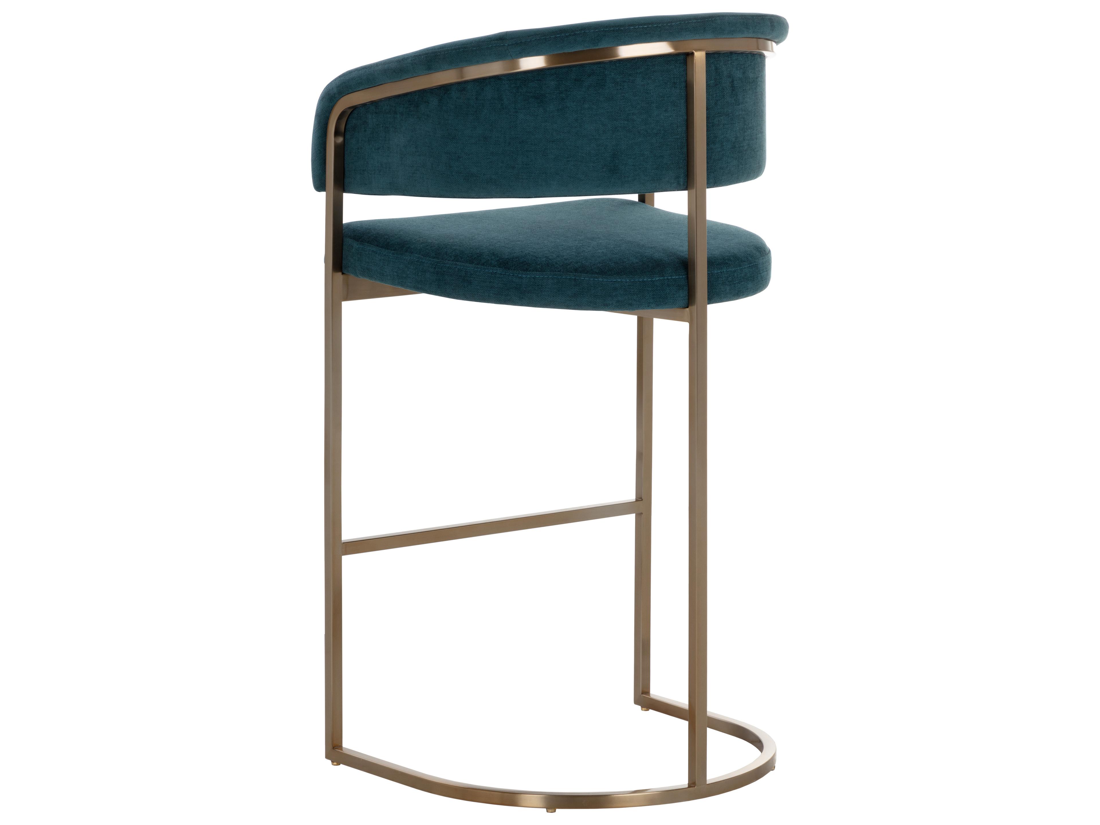 Sunpan Marris 23.75" Marris Barstool Gold Danny Teal