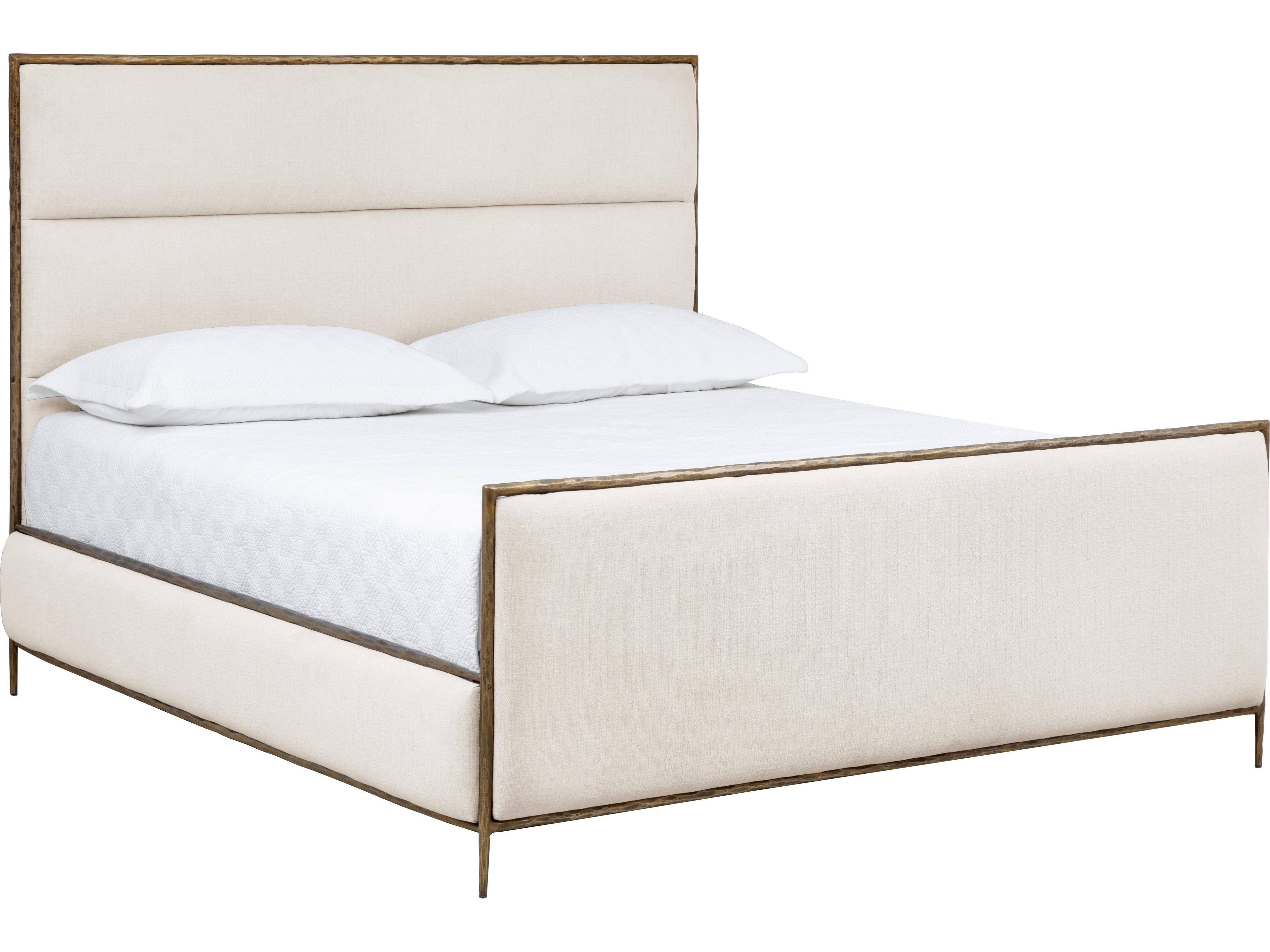 Yasmine Cream Beige Upholstered King Platform Bed