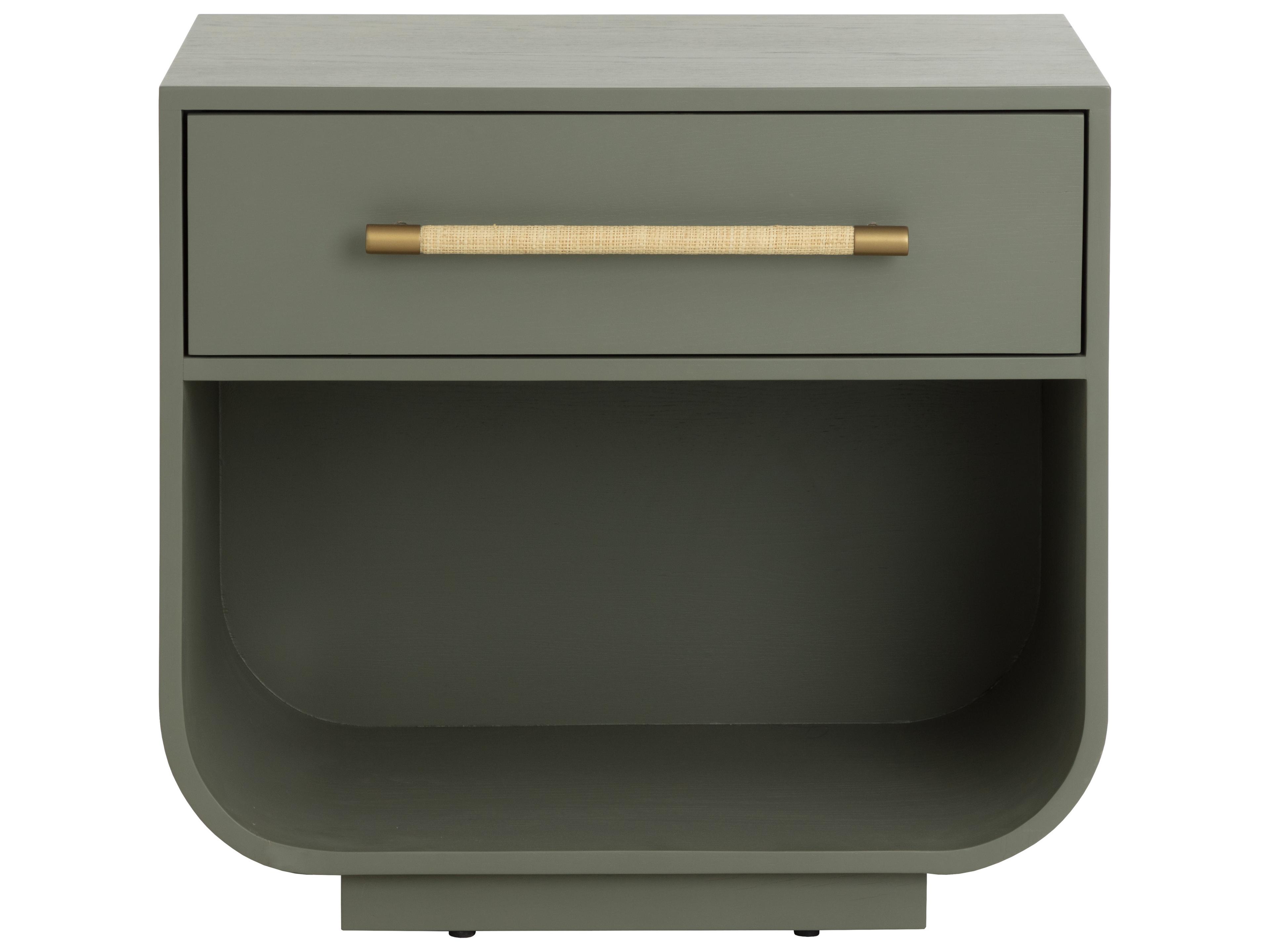 Sunpan Tarrant 1-Drawer Oak Wood Nightstand