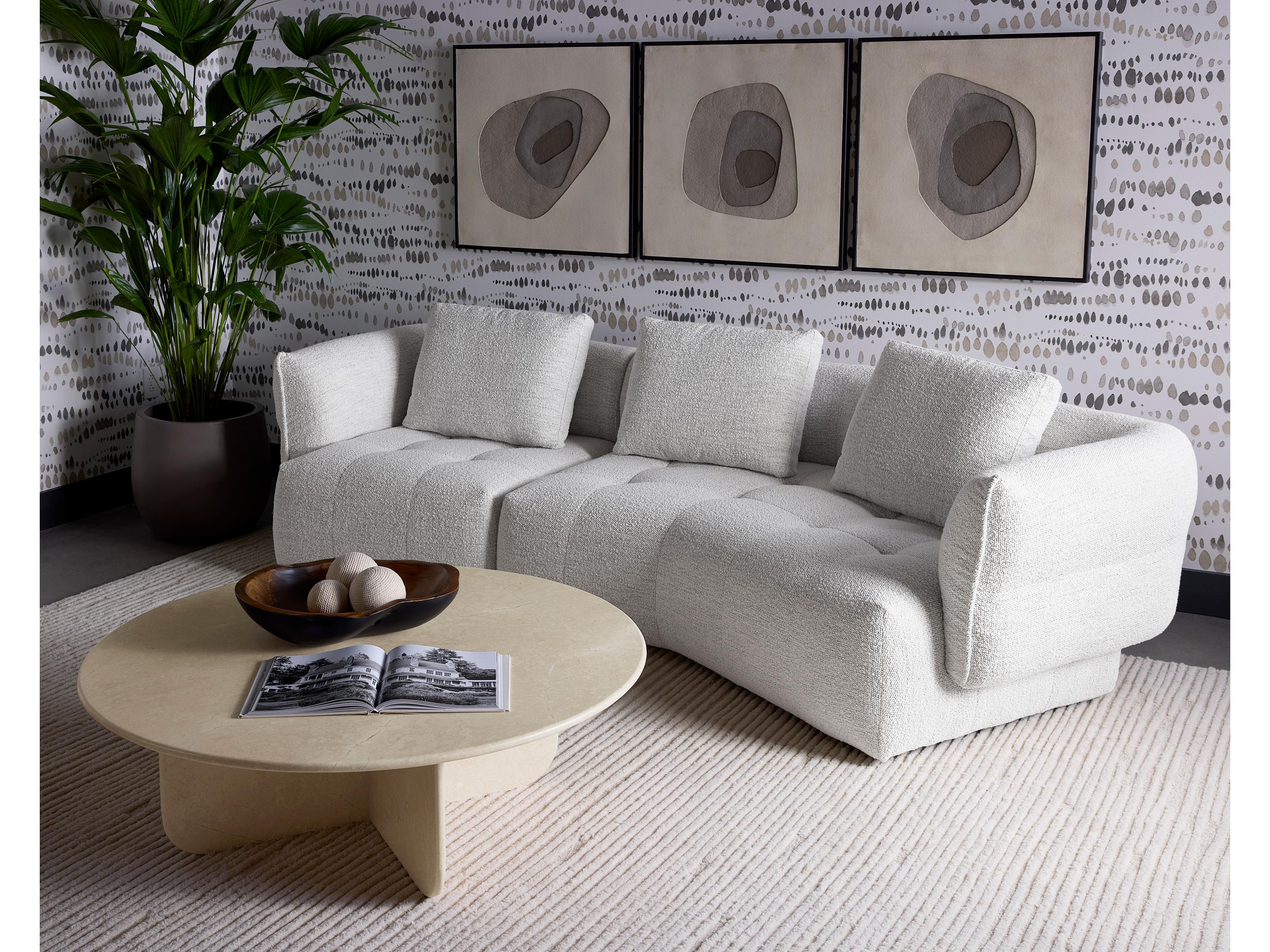 Sunpan Bonita Round Marble Coffee Table