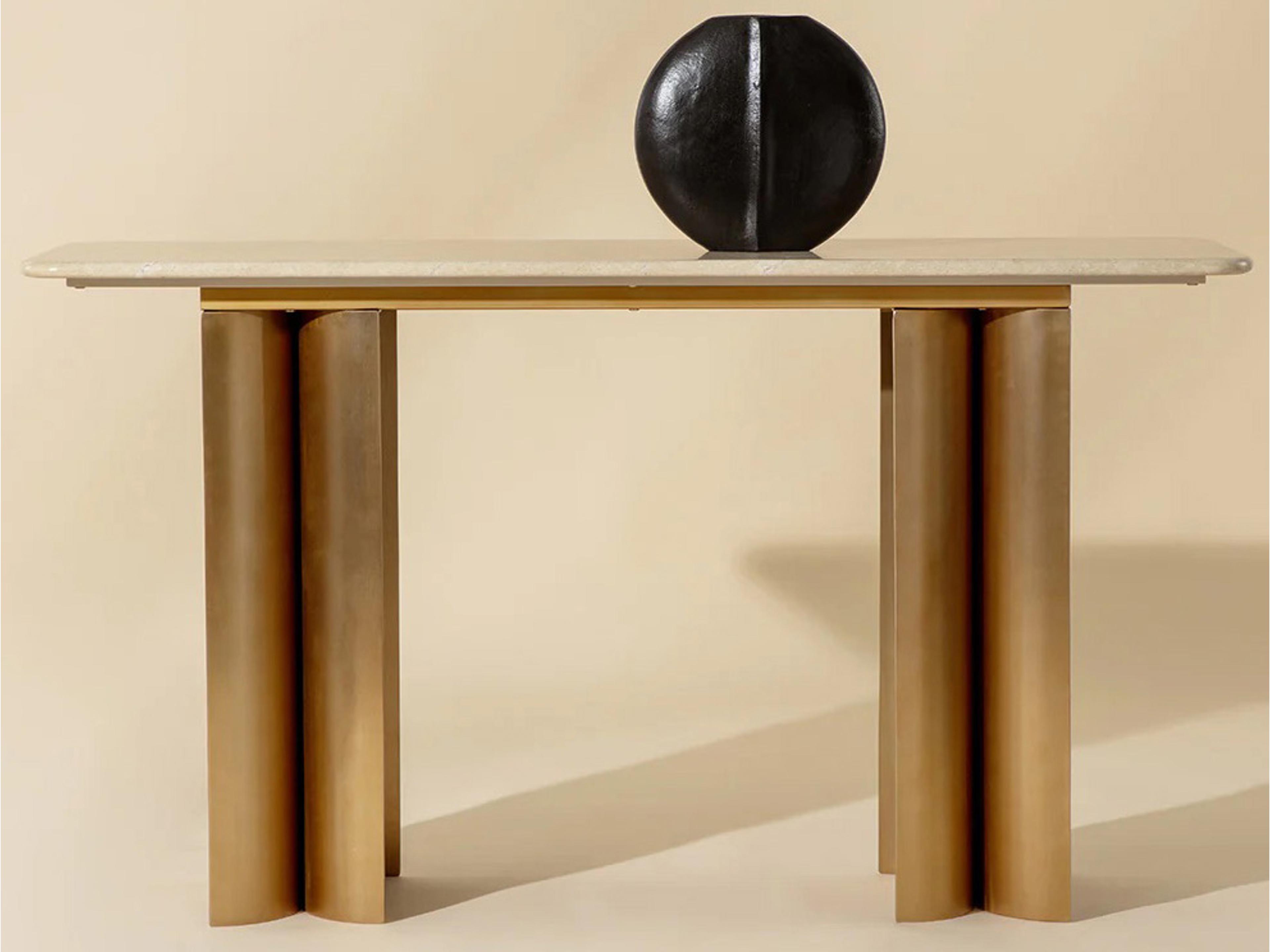 Sunpan Astara Rectangular Marble Console Table