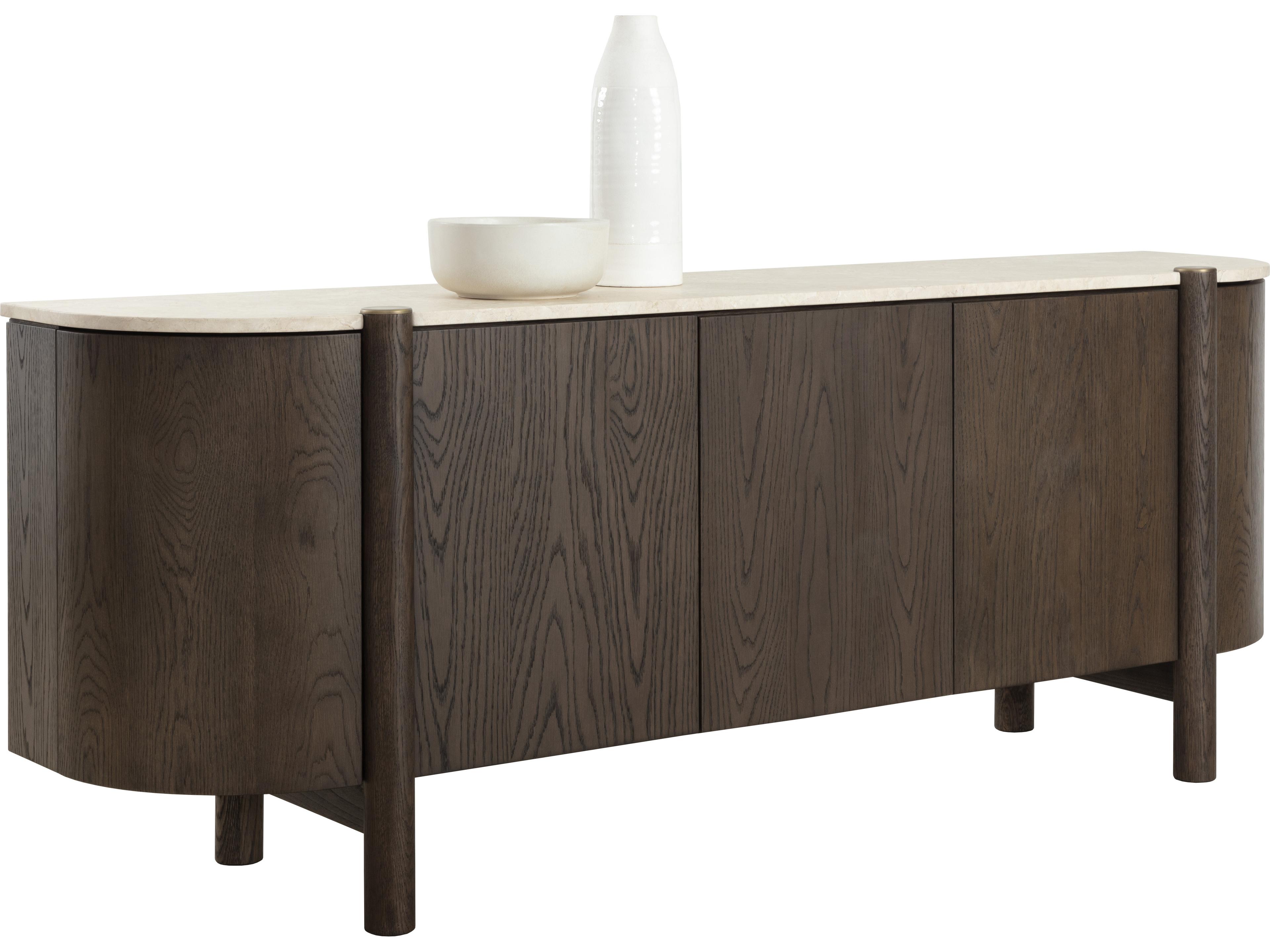 Sunpan Banyan 87" Oak Wood Brown Sideboard