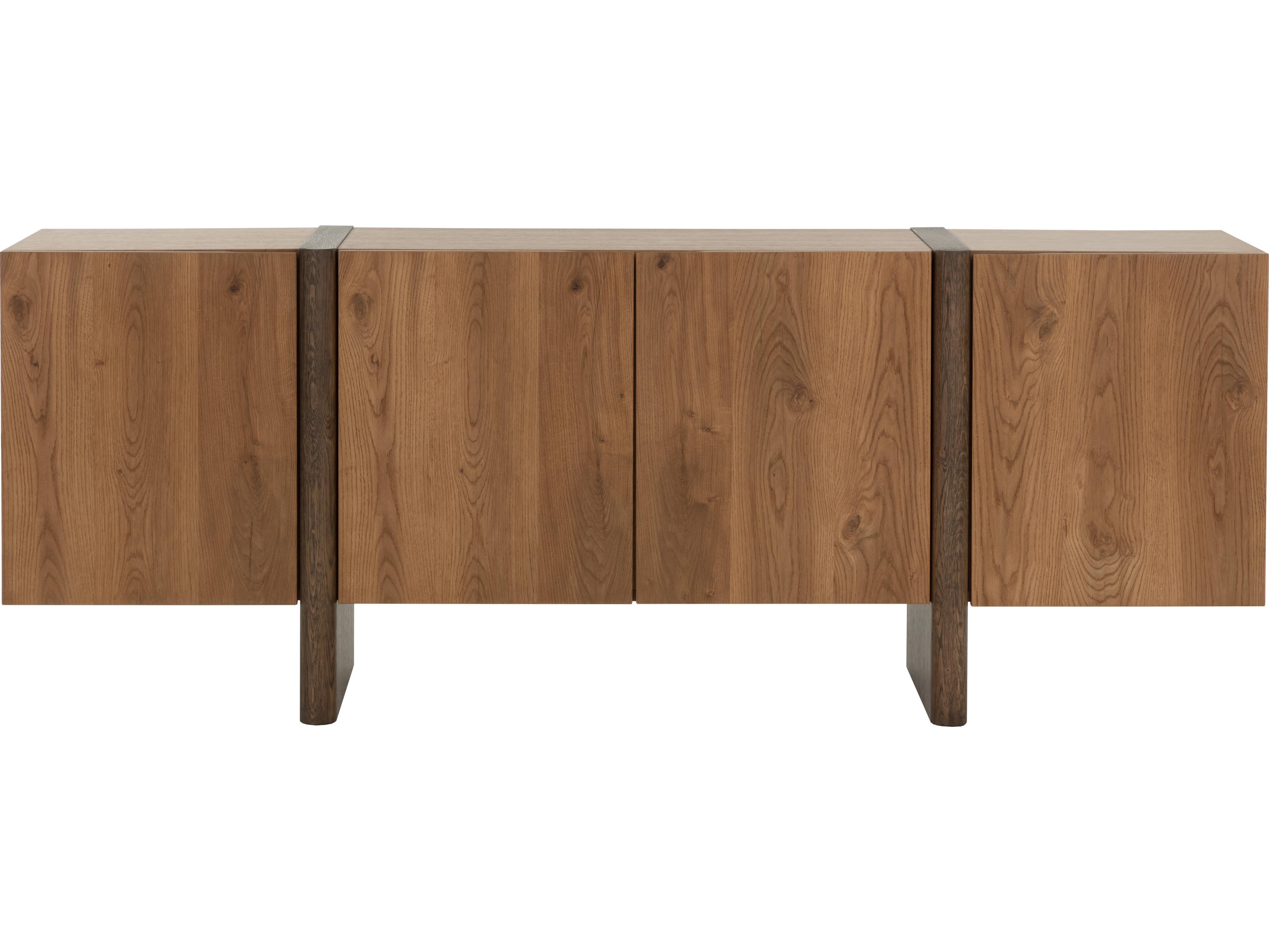Ewan 84" Oak Wood Brown Sideboard