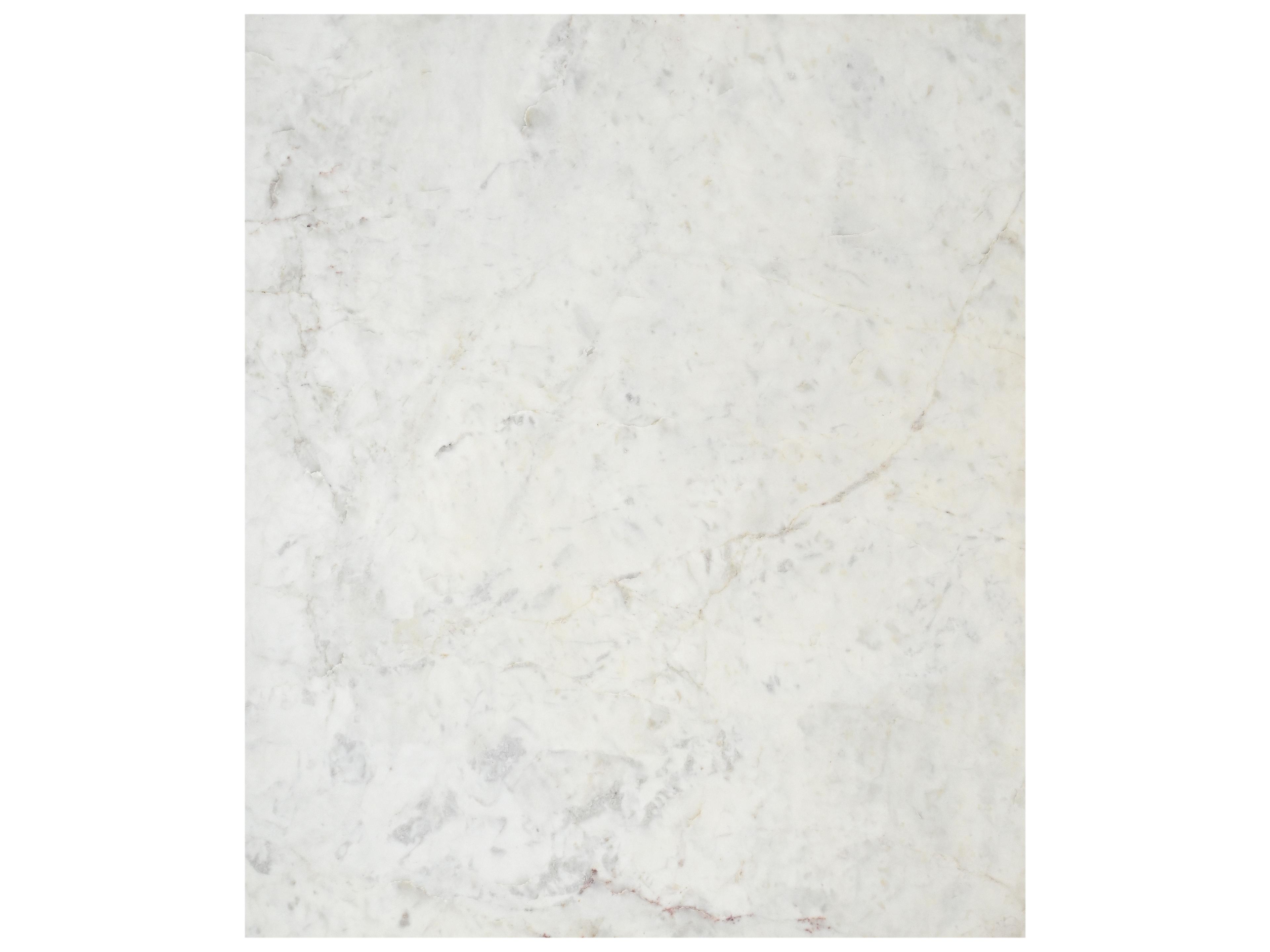 Sunpan Cowell Rectangular Marble White End Table