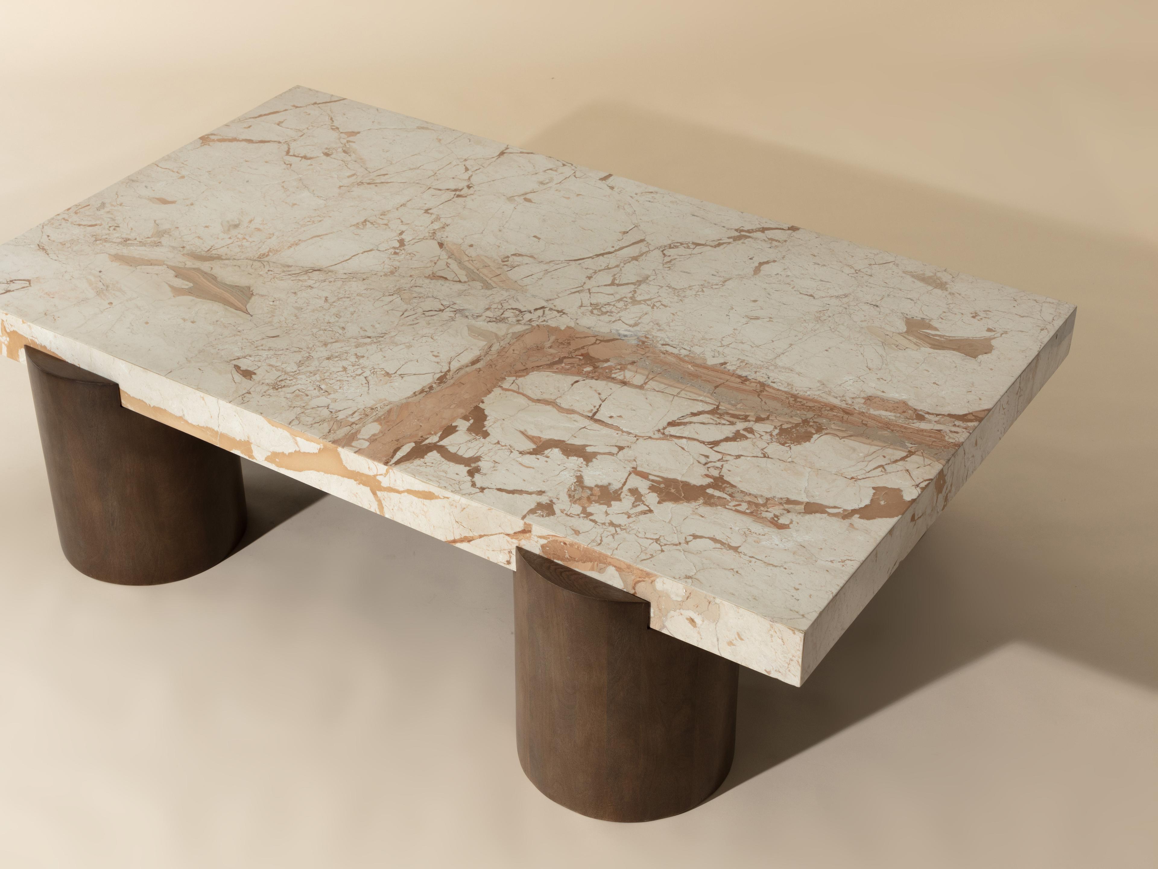 Sunpan Ardi Rectangular Marble Cream Coffee Table