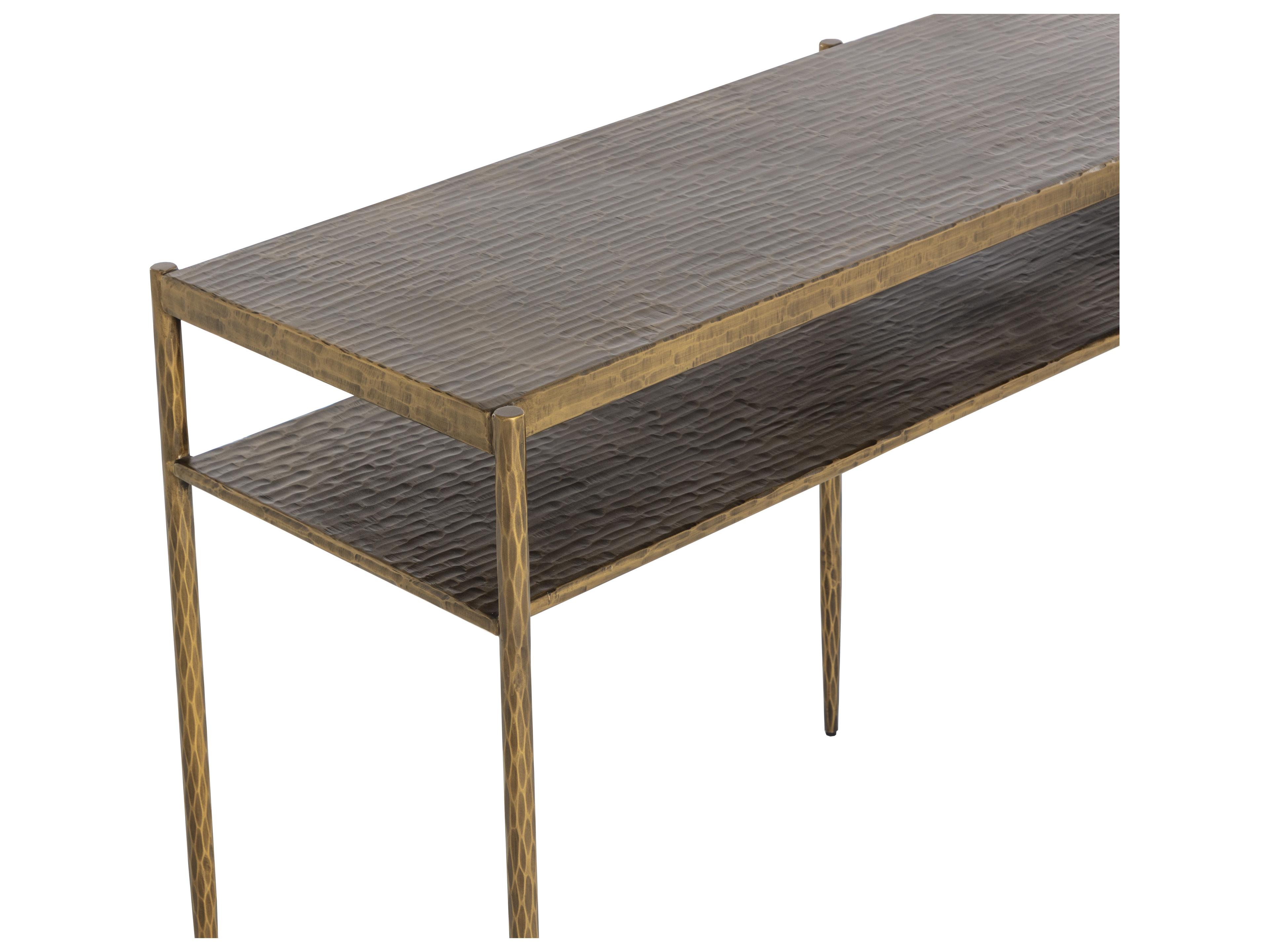 Sunpan Naini Rectangular Metal Gold Console Table