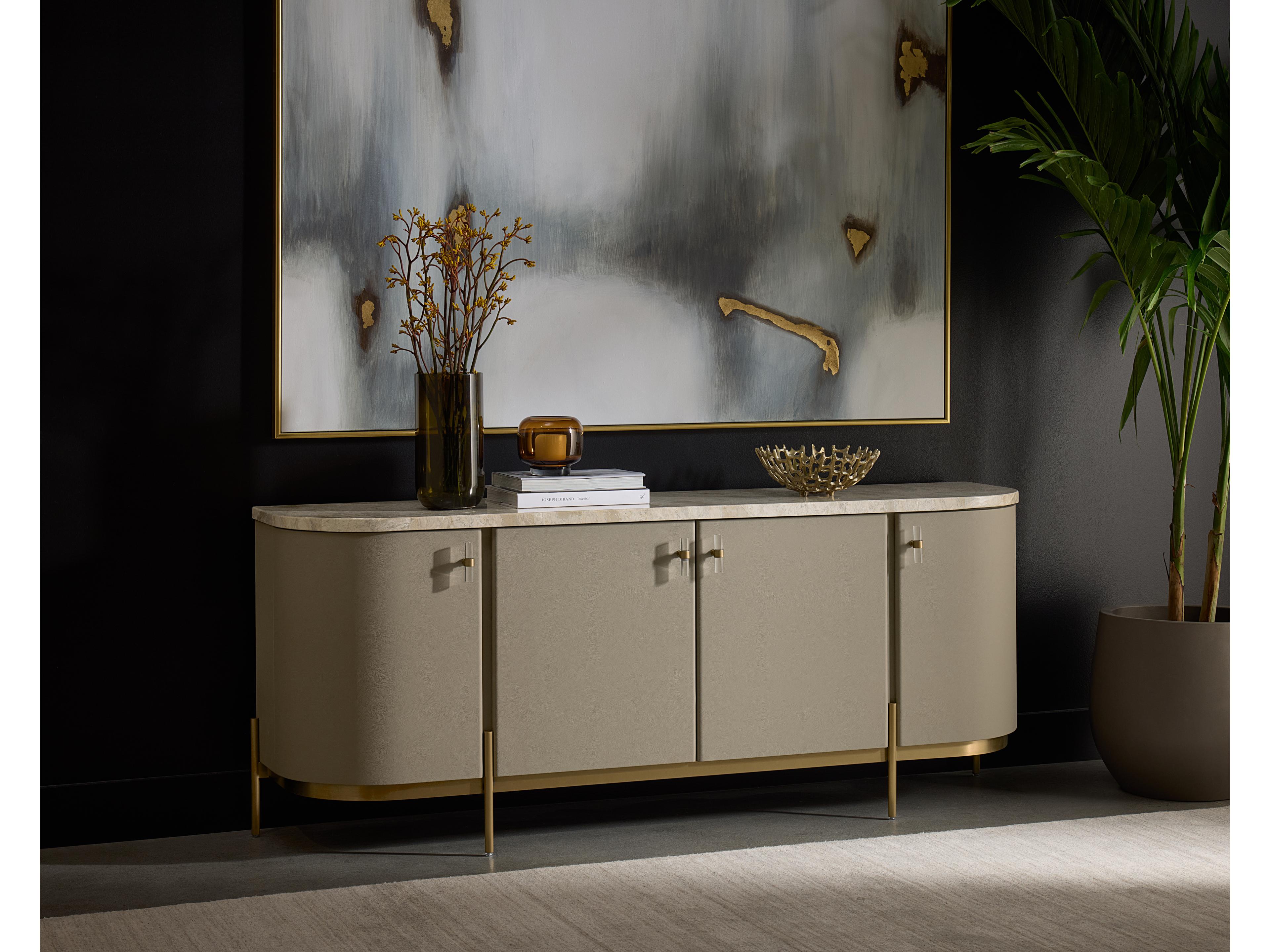 Sunpan Cataldi 77" Taupe Sideboard