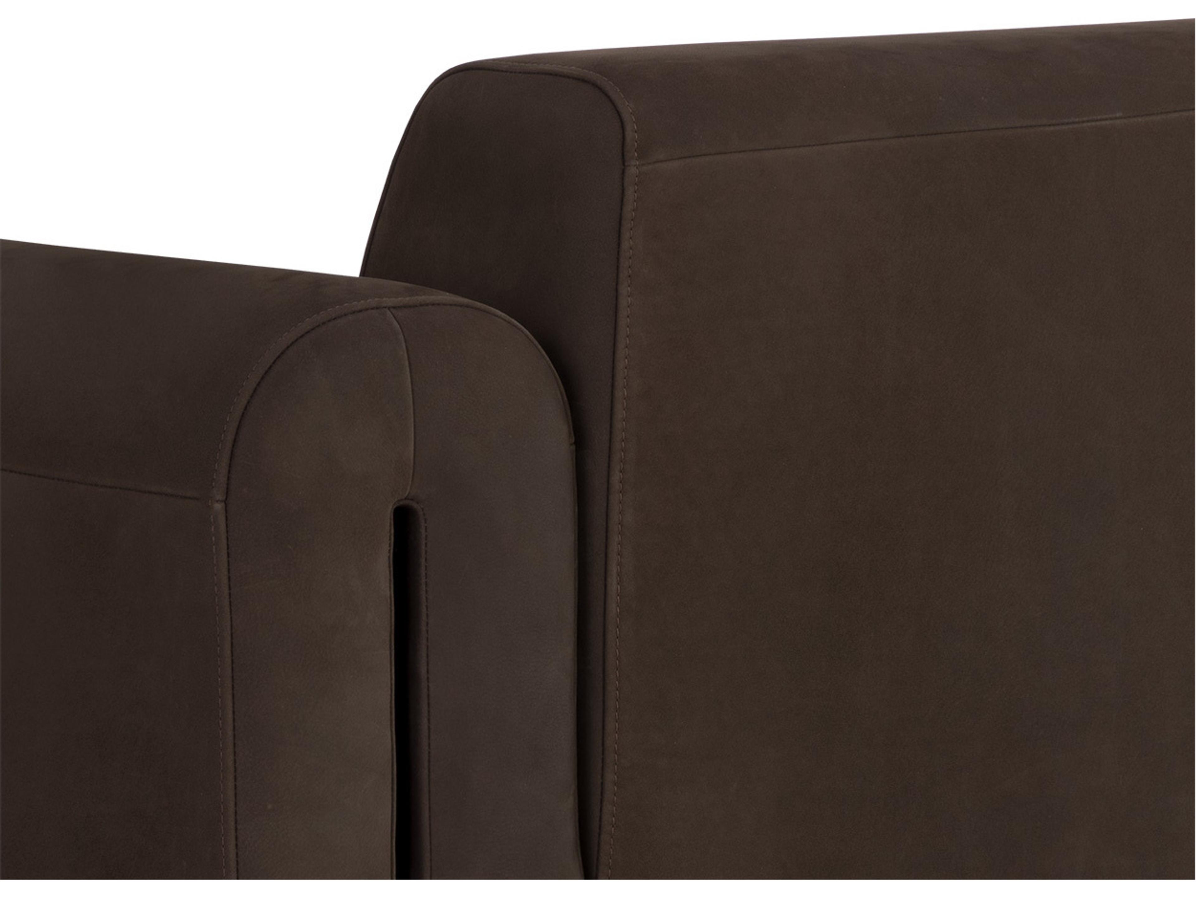 Sunpan Romer Brown Leather Accent Chair