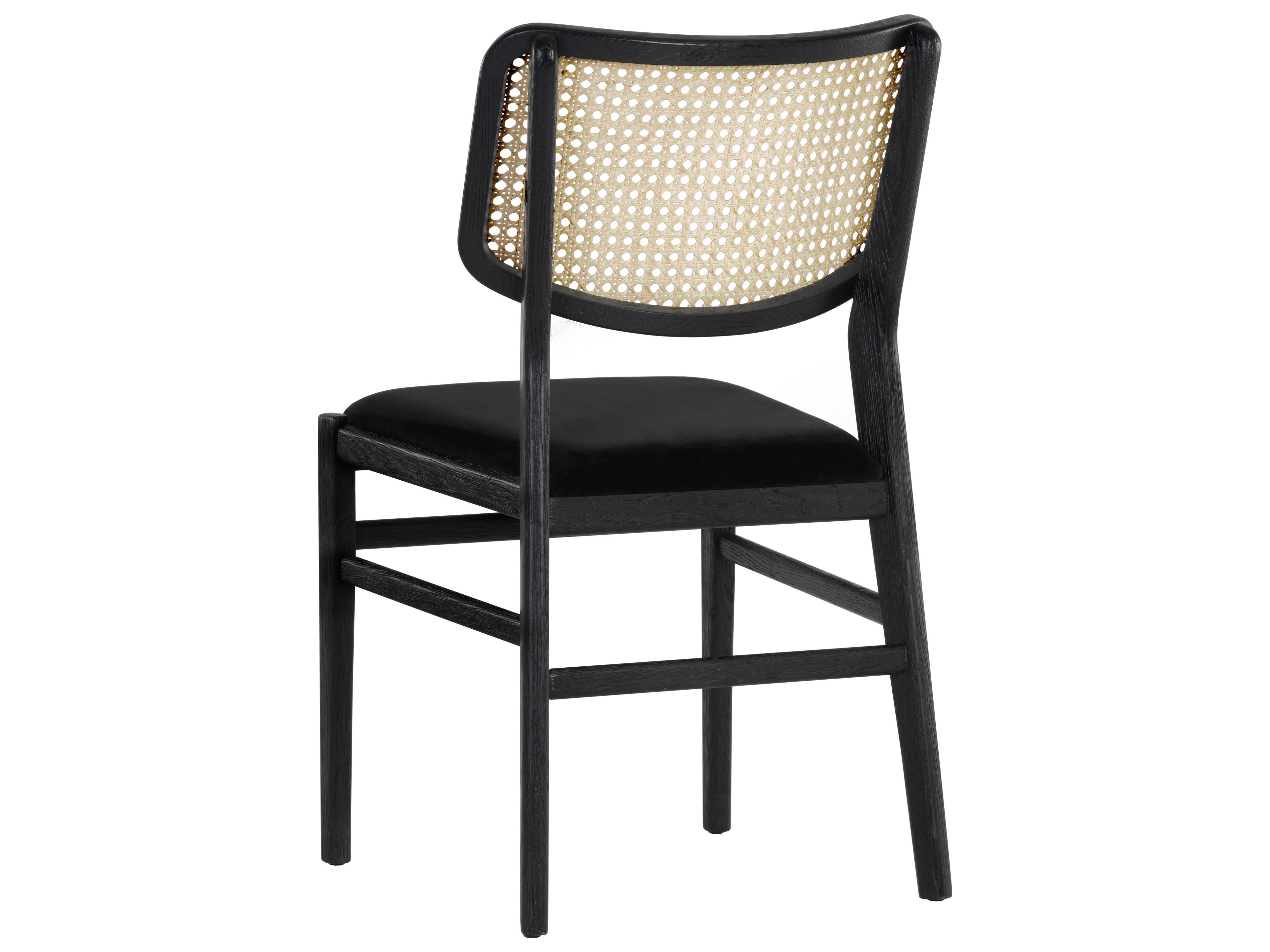 Sunpan Annex Black Upholstered Armless Dining Chair