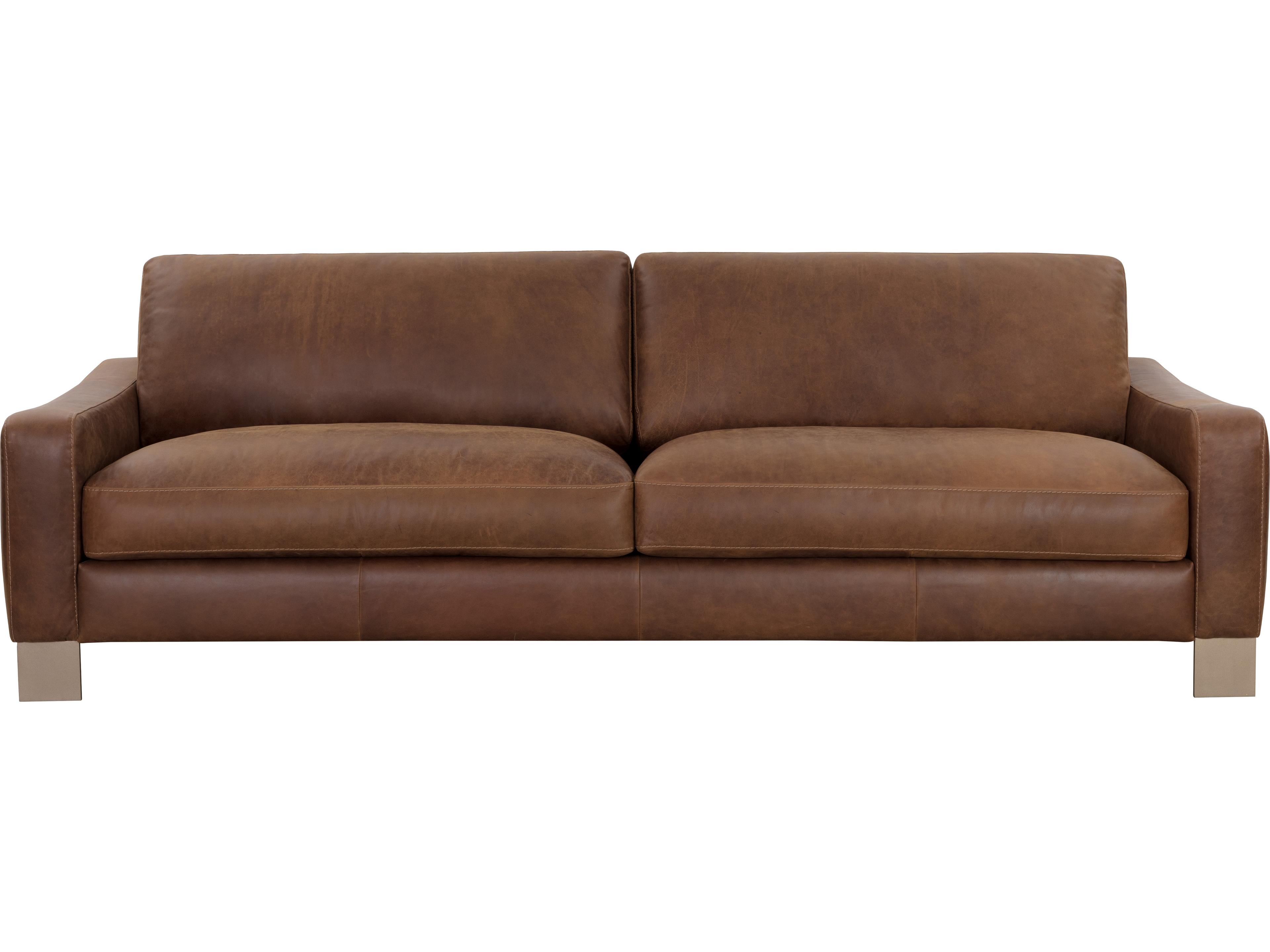 Rafael Brown Leather Sofa