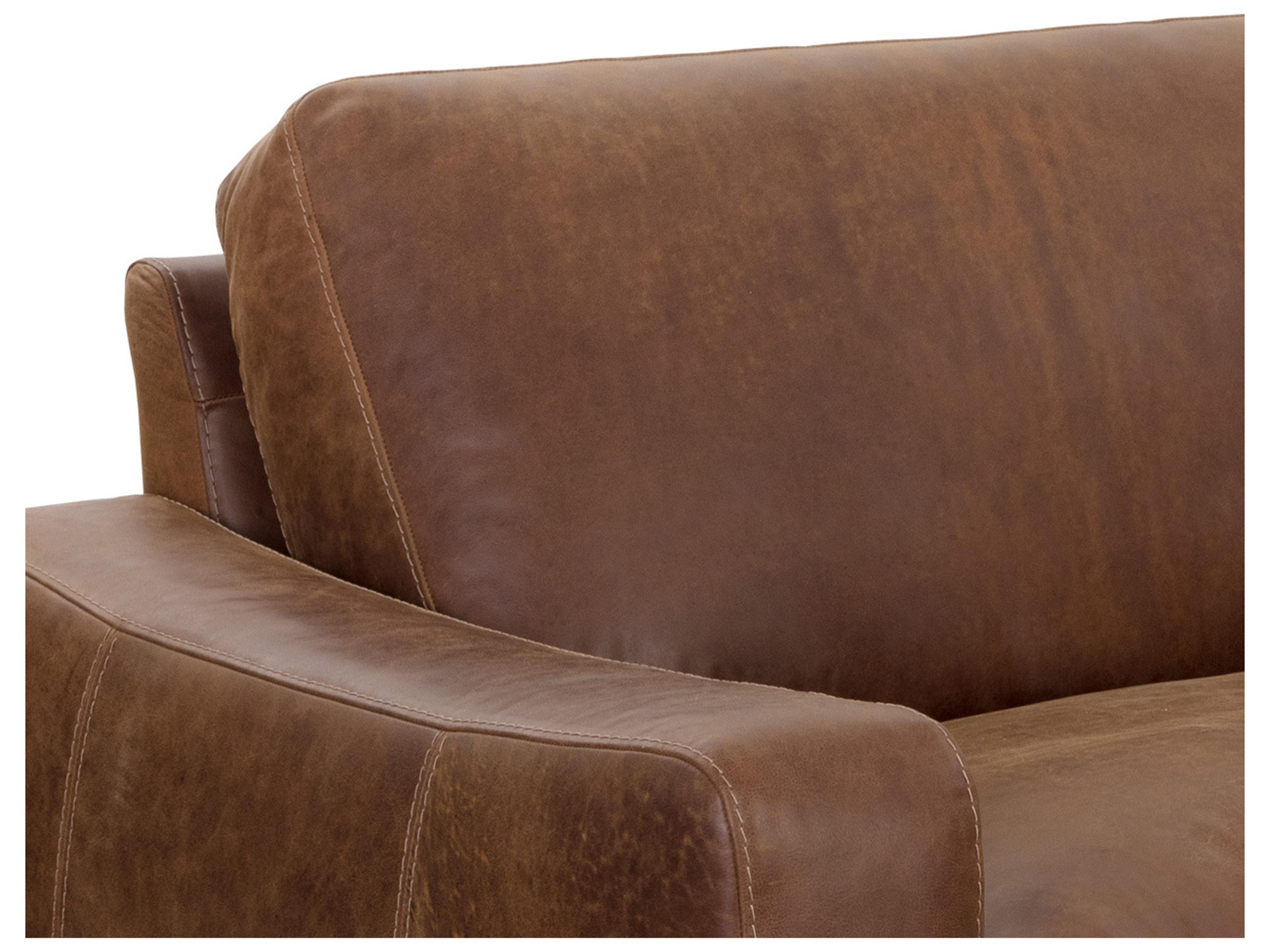 Sunpan Rafael Brown Leather Sofa