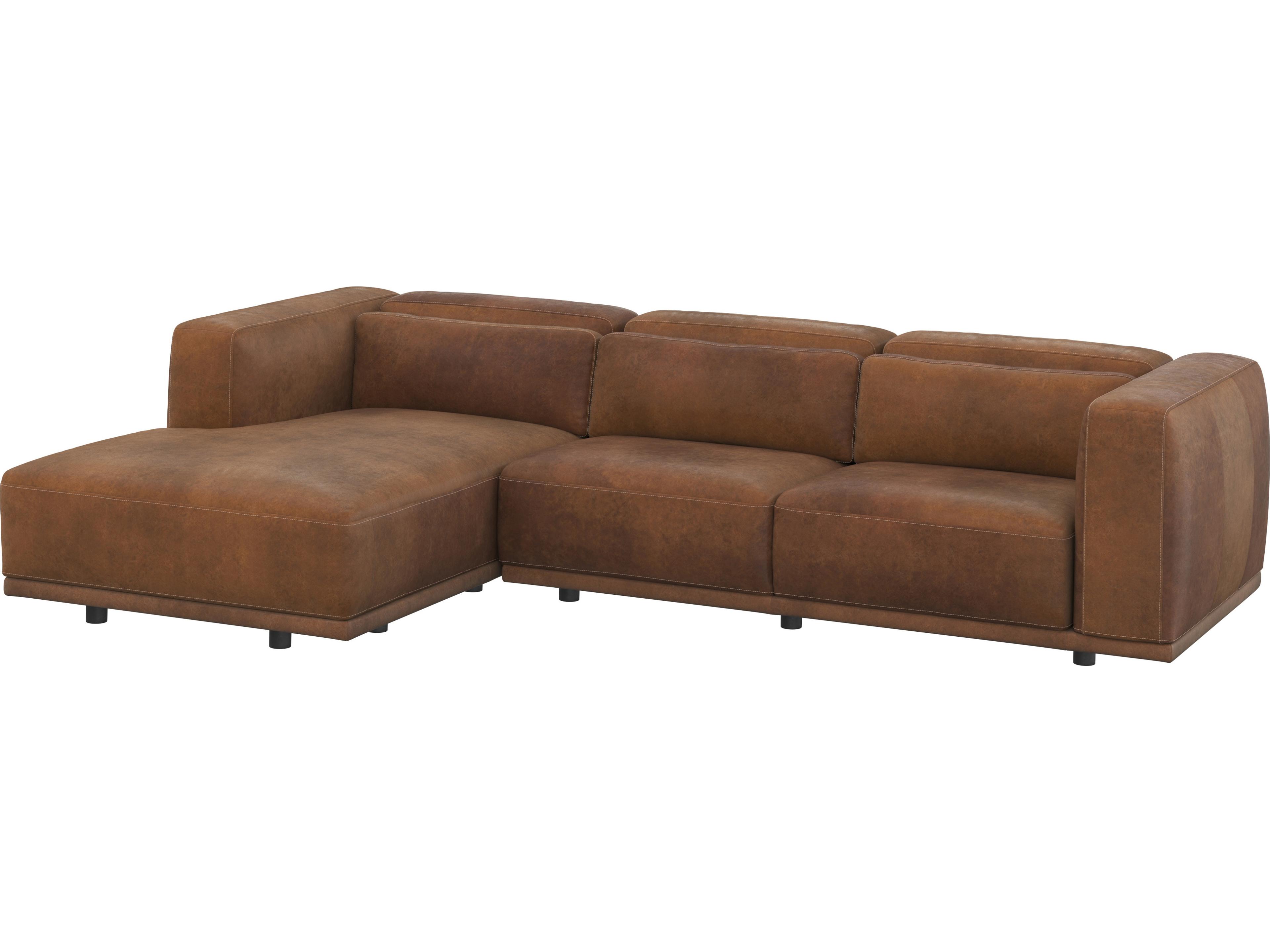 Beau Leather Sectional Sofa