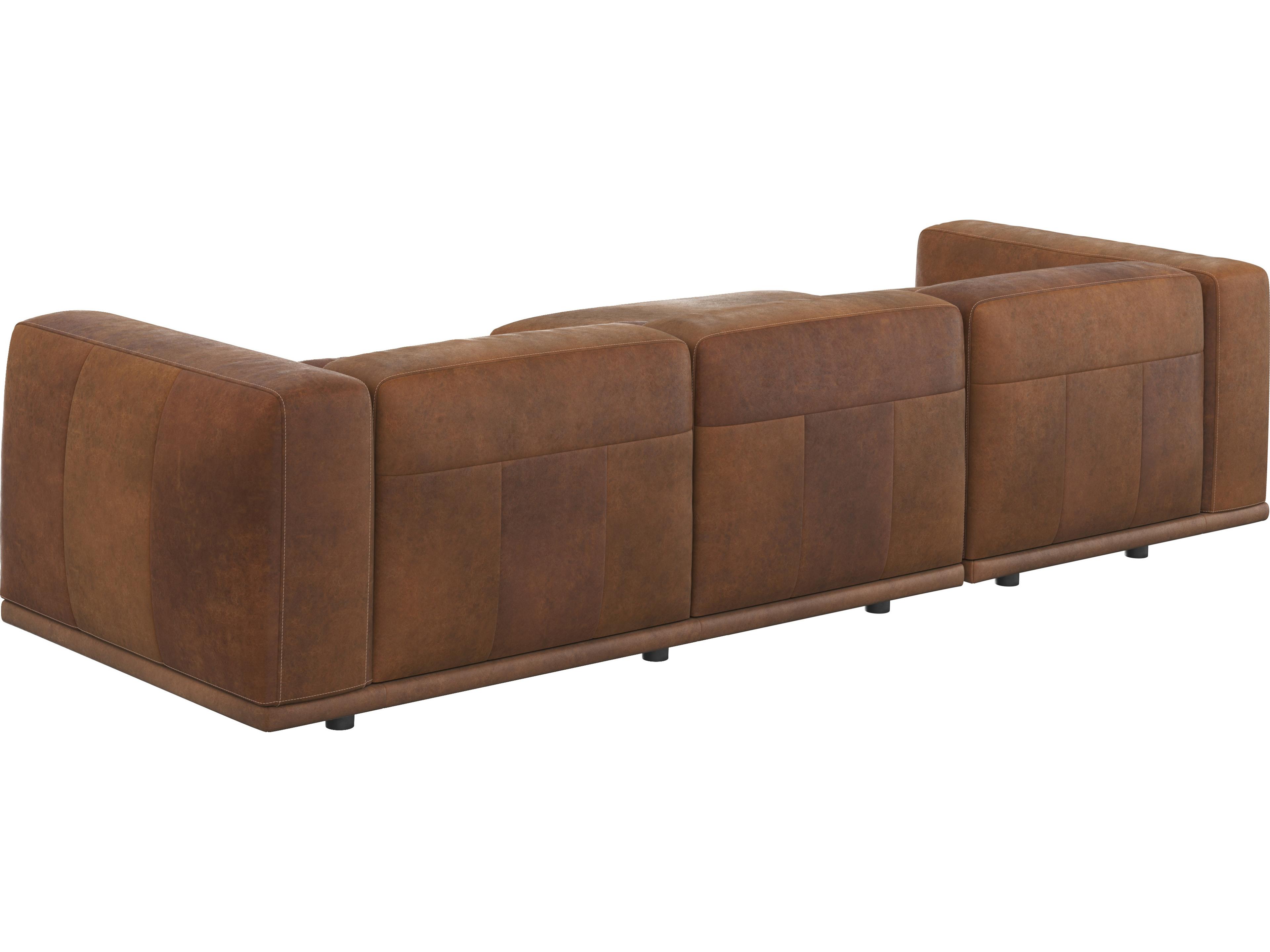 Sunpan Beau Leather Sectional Sofa