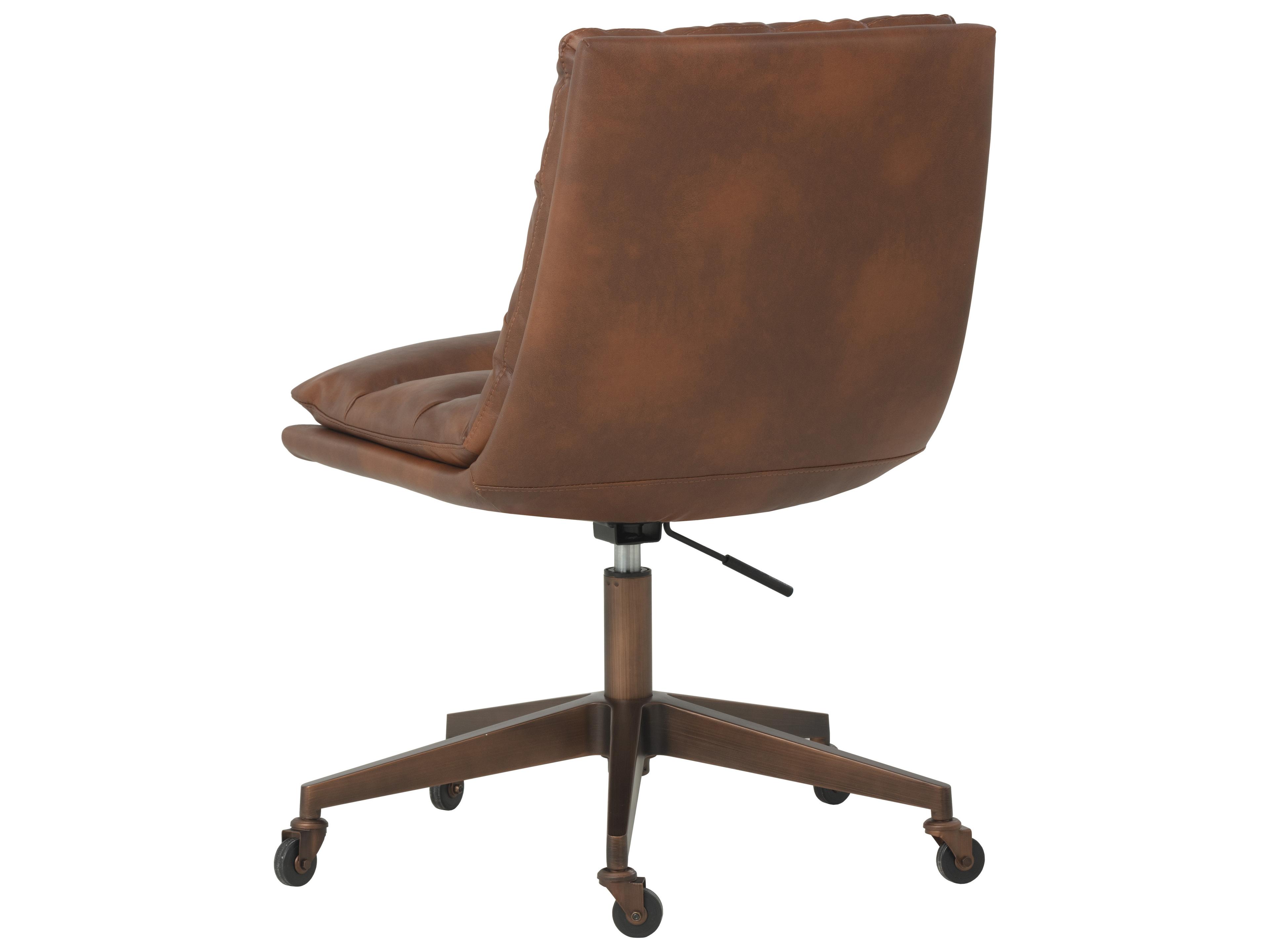 Sunpan Stinson Brown Faux Leather Adjustable Swivel Computer Office Chair
