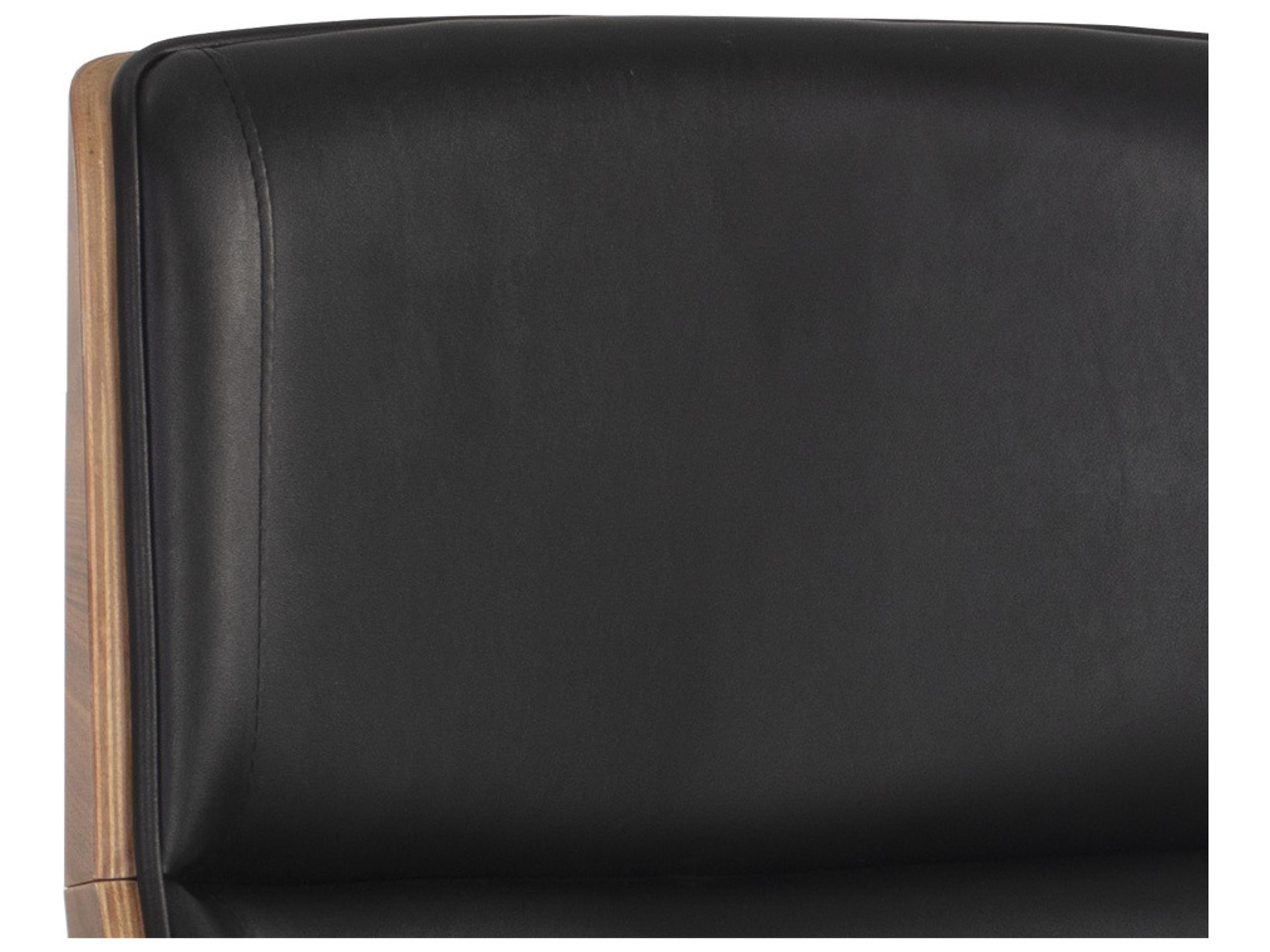 Sunpan Rhett Black Faux Leather Adjustable Executive Desk Chair