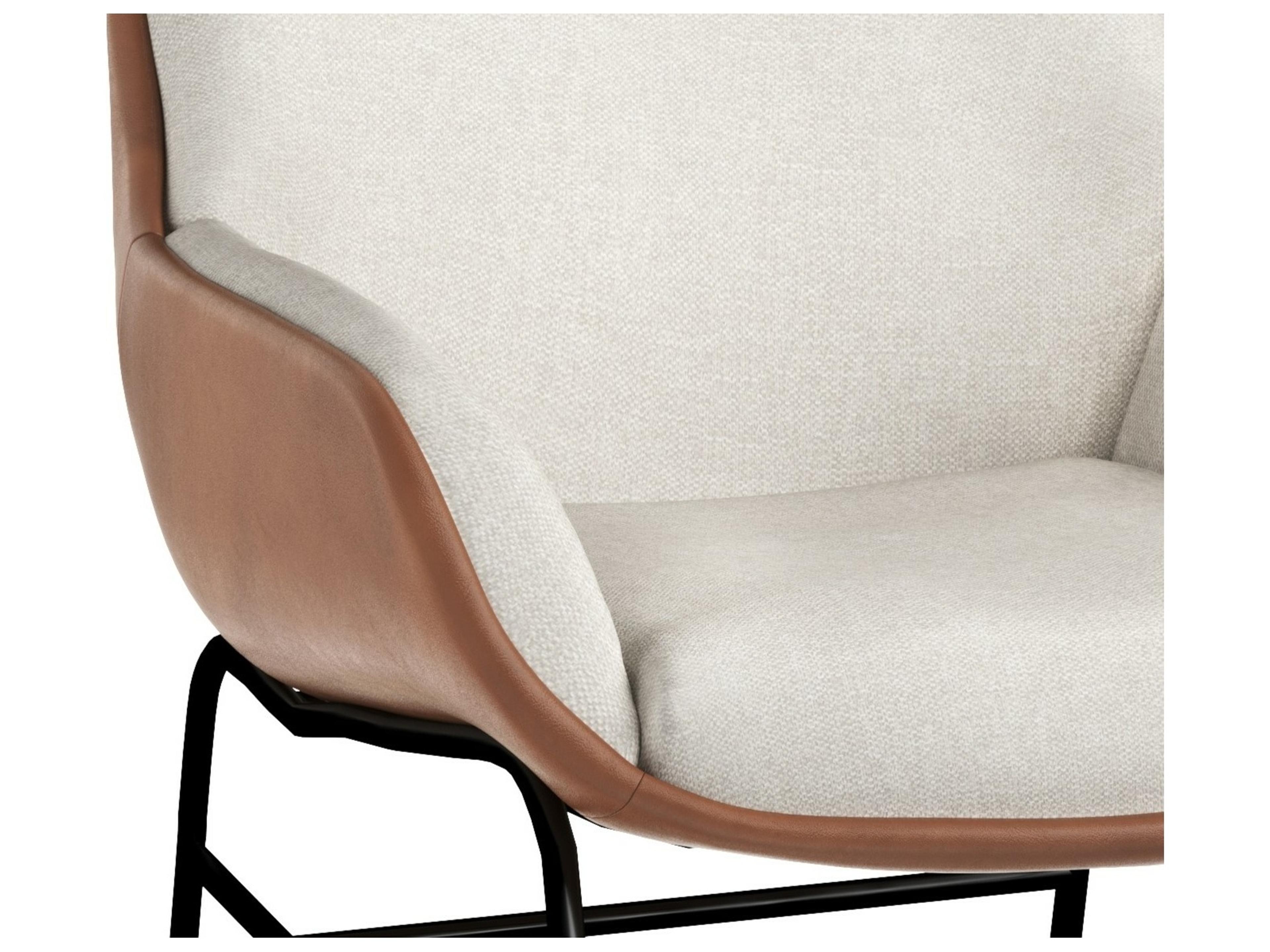Sunpan Lucier Beige Fabric Accent Chair