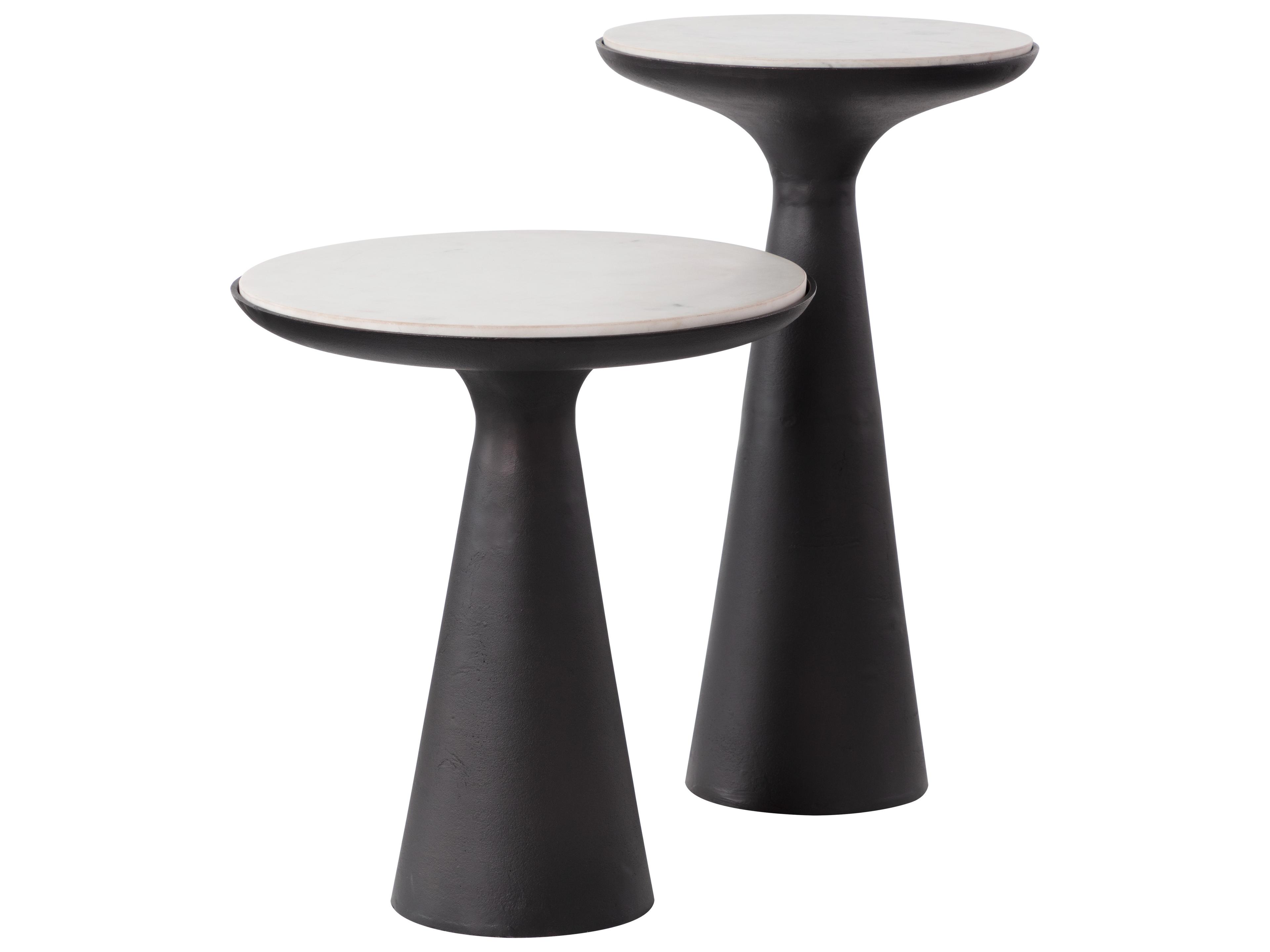 Sunpan Chizu Round Marble End Table