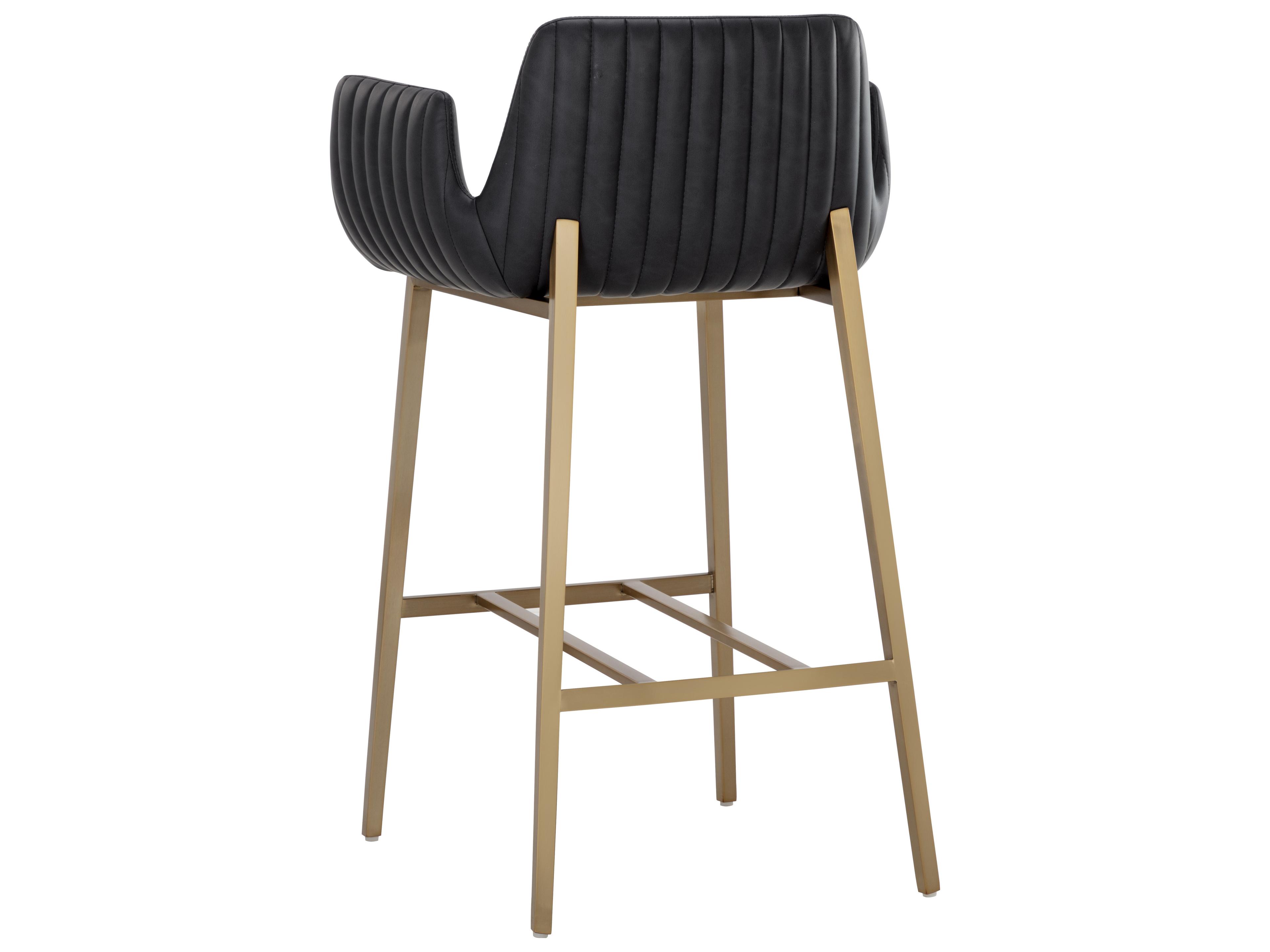 Sunpan Lucano Faux Leather Bar Stool