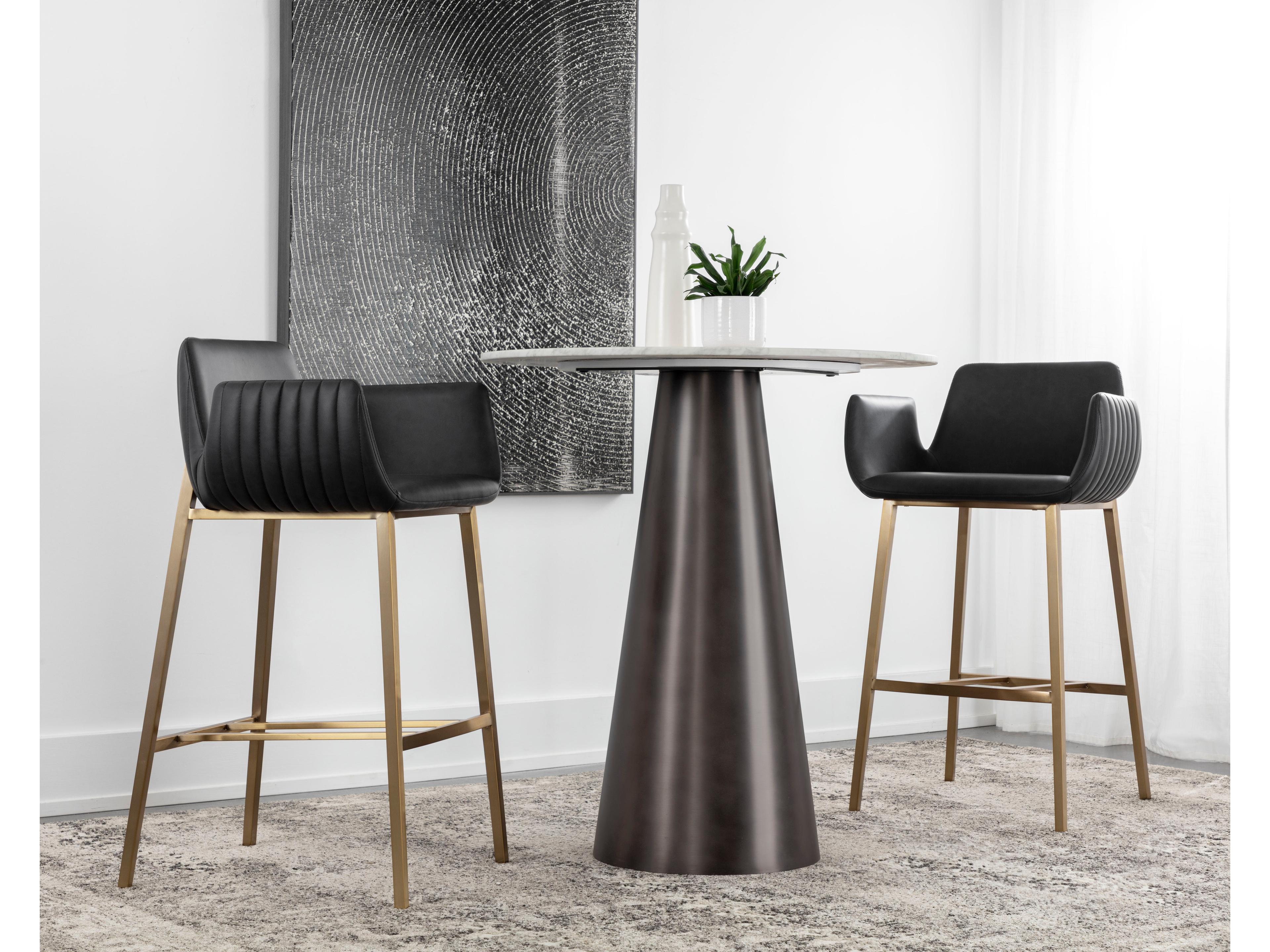 Sunpan Lucano Faux Leather Bar Stool