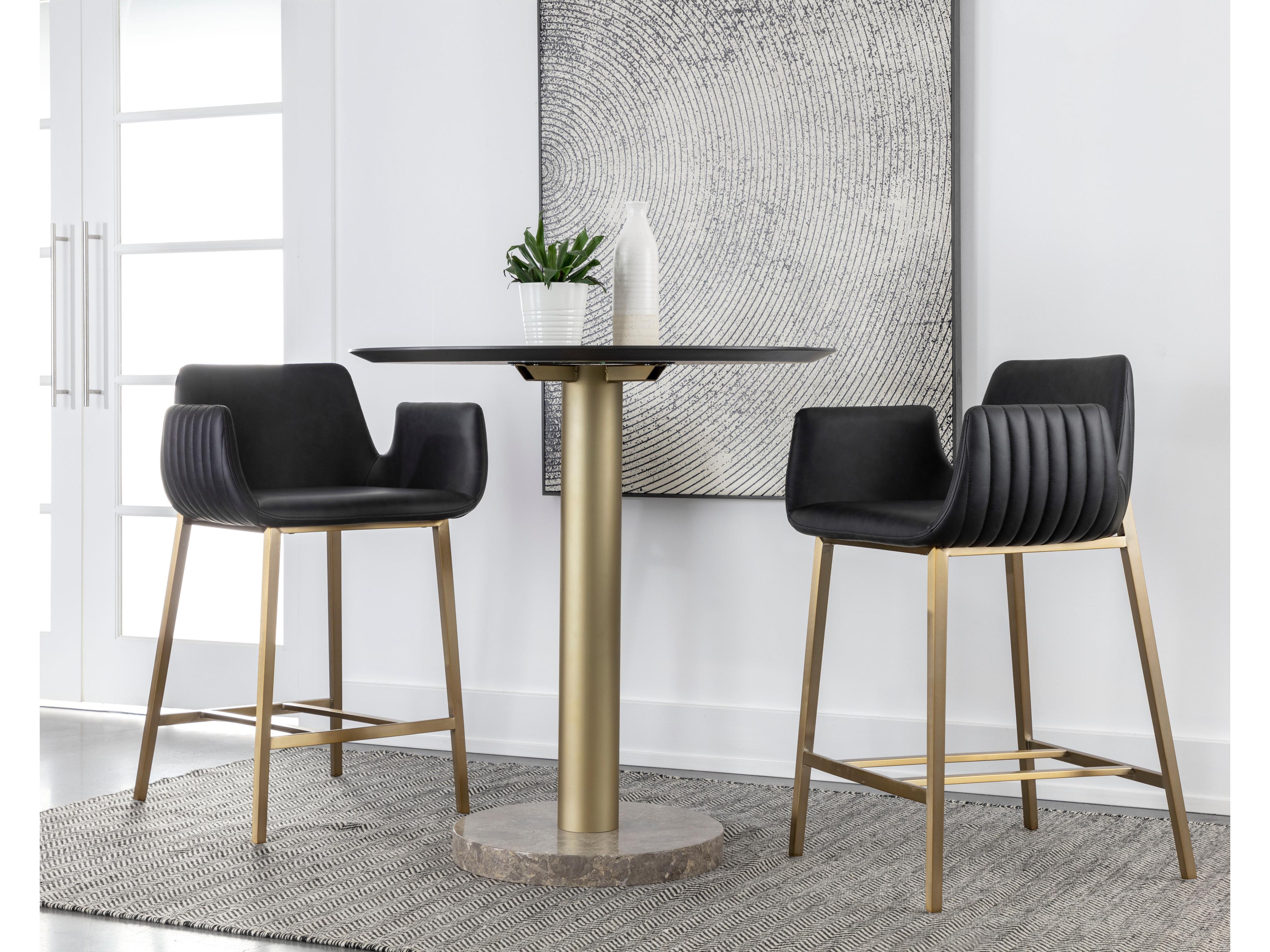 Sunpan Lucano Faux Leather Counter Stool