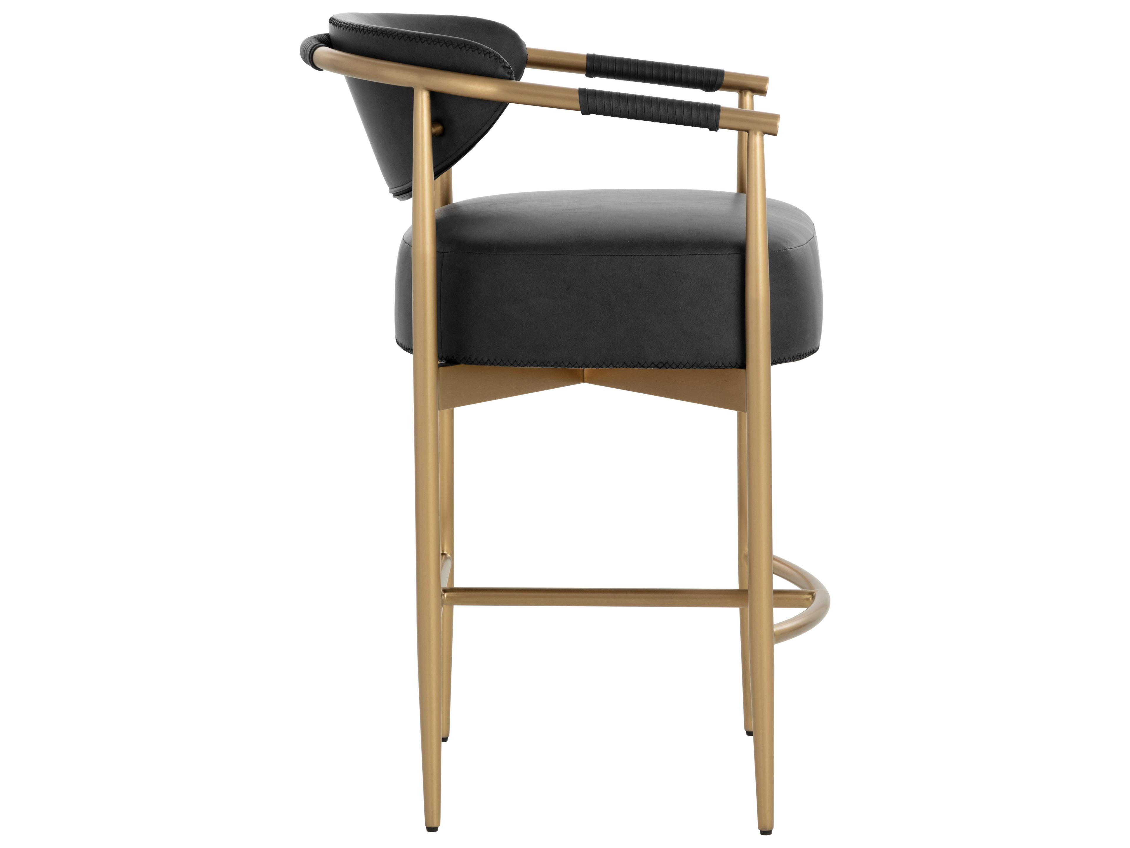 Sunpan Heloise Faux Leather Counter Stool