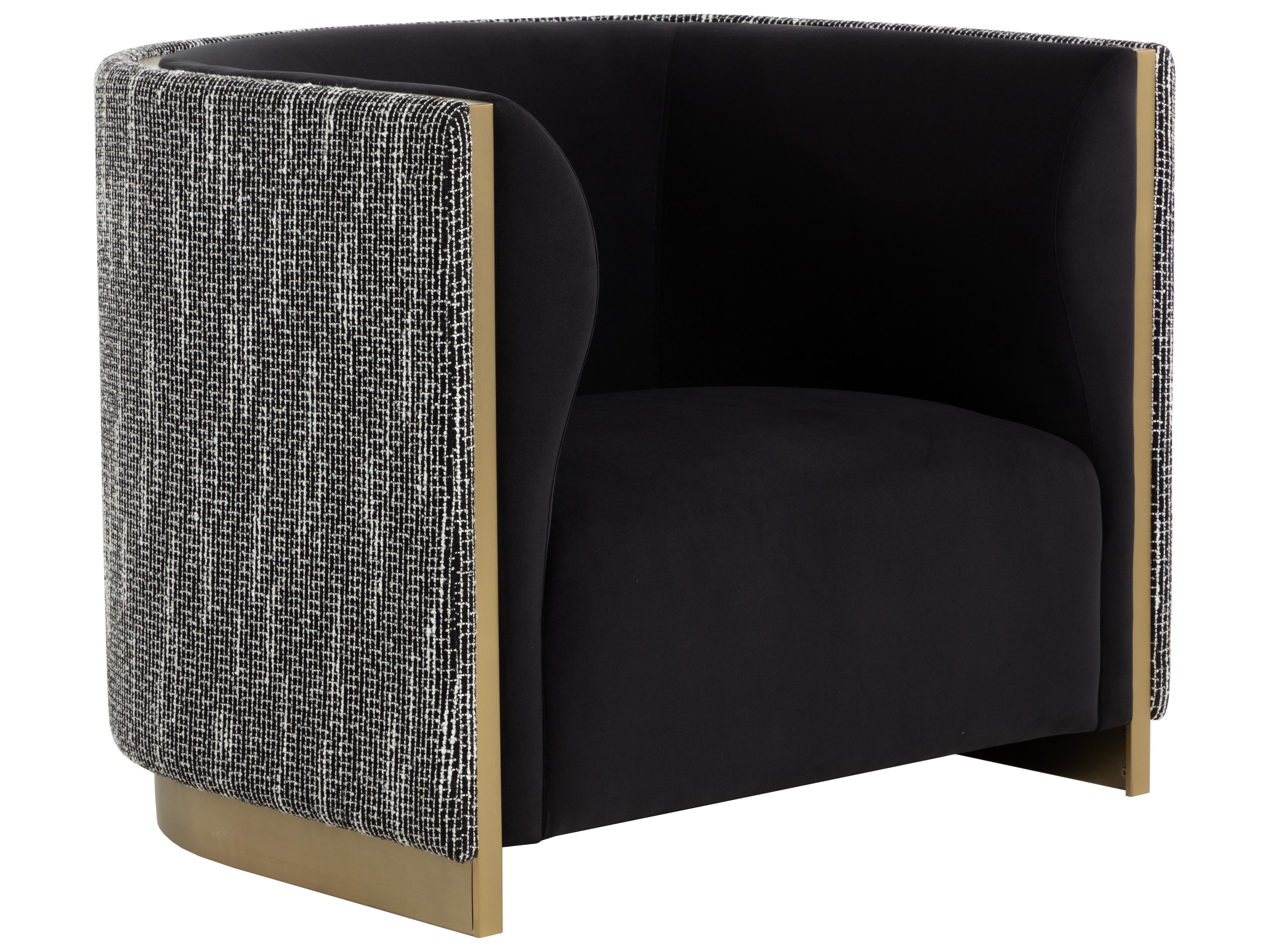 Sunpan Larron Black Accent Chair