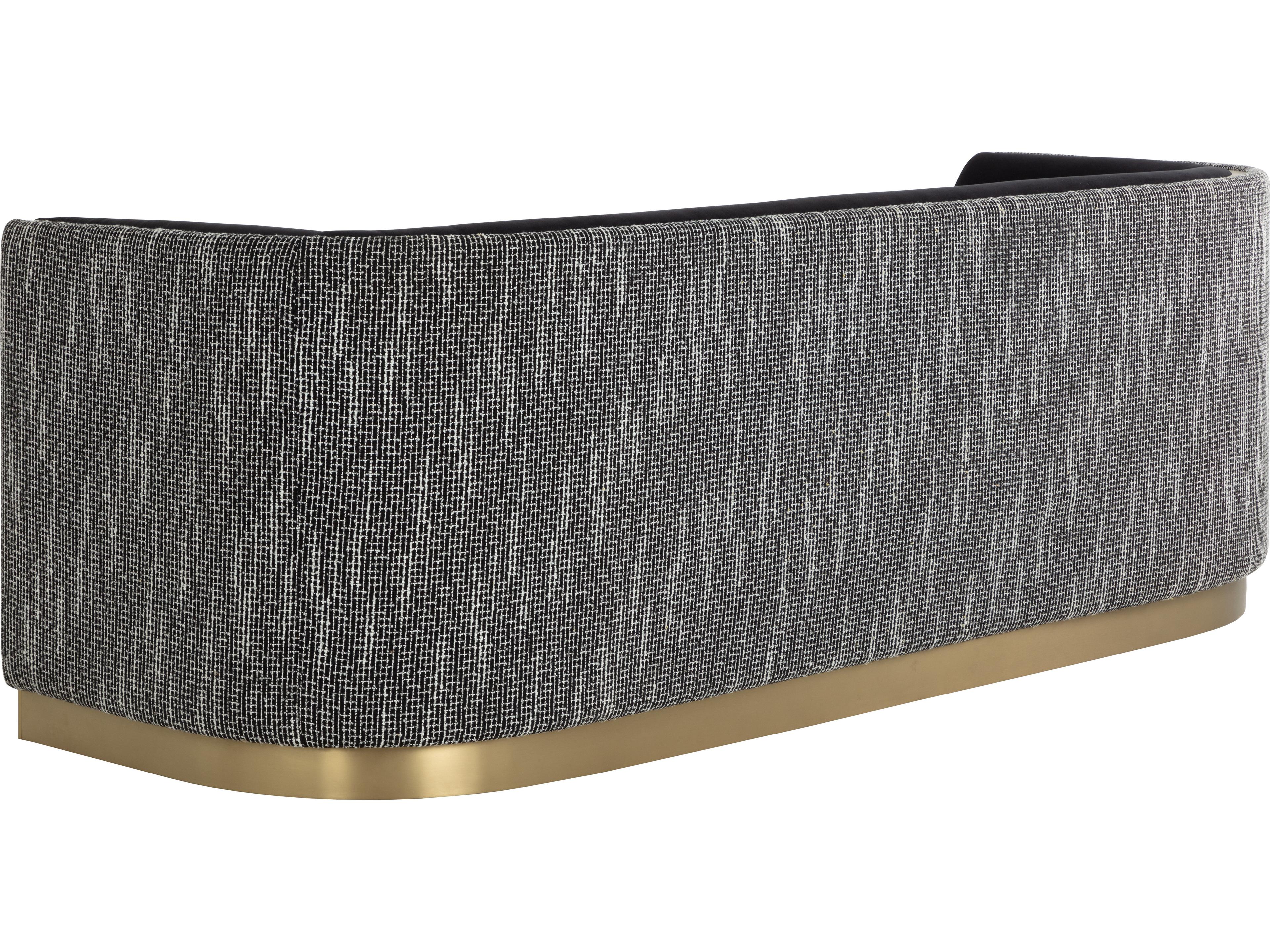 Sunpan Larron Black Upholstered Sofa