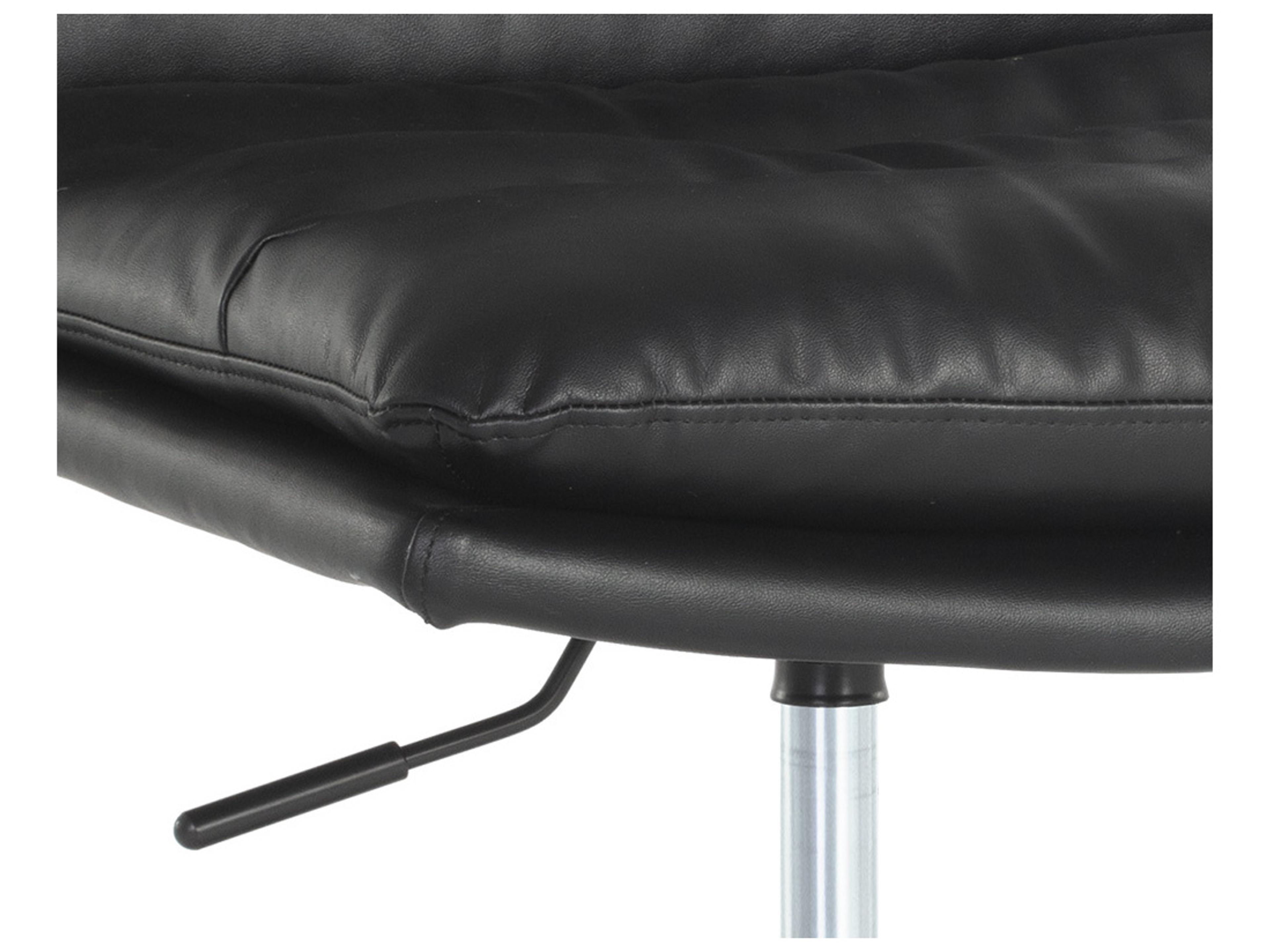 Sunpan Stinson Black Faux Leather Adjustable Swivel Computer Office Chair