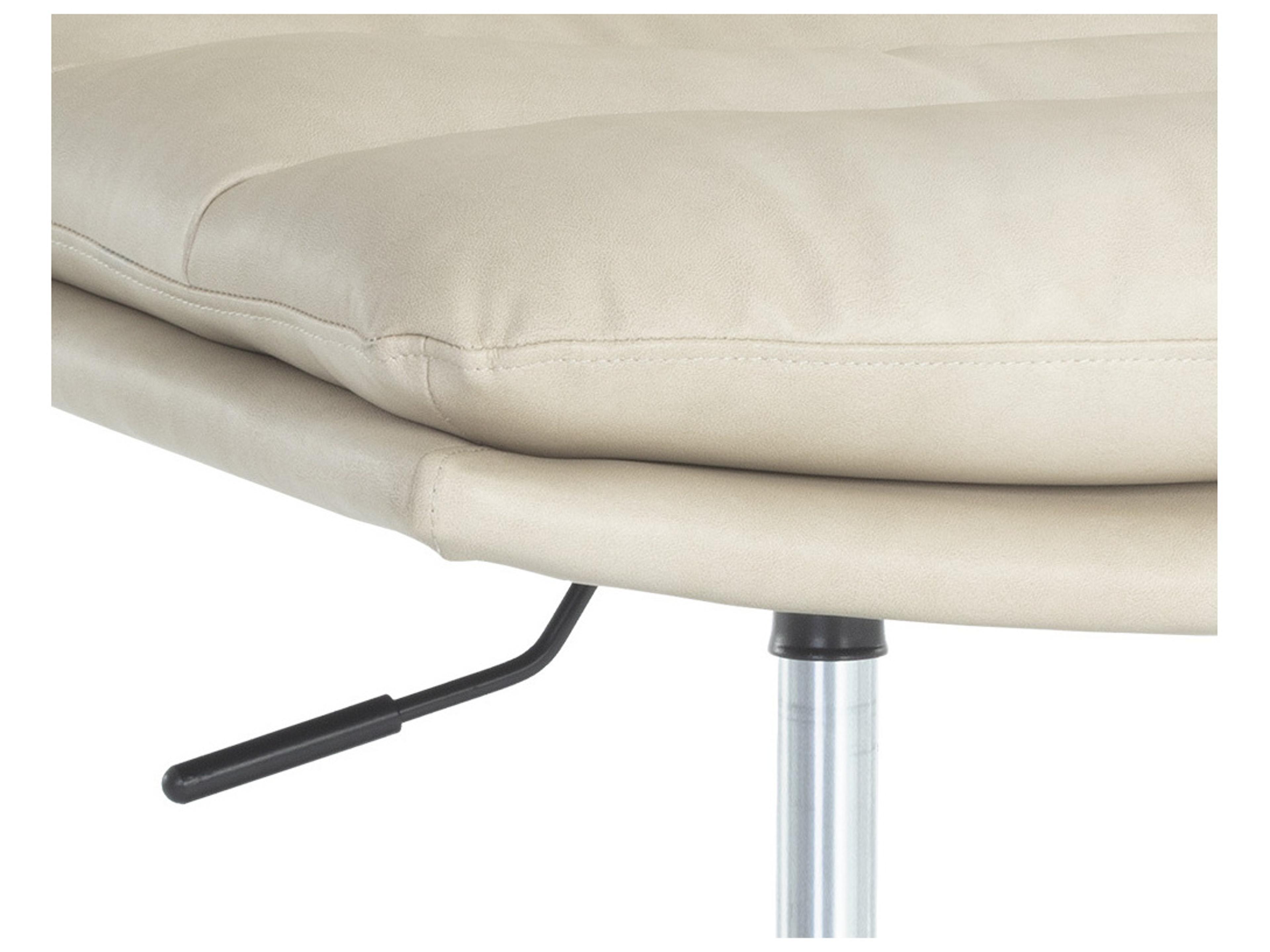 Sunpan Stinson White Faux Leather Adjustable Swivel Computer Office Chair