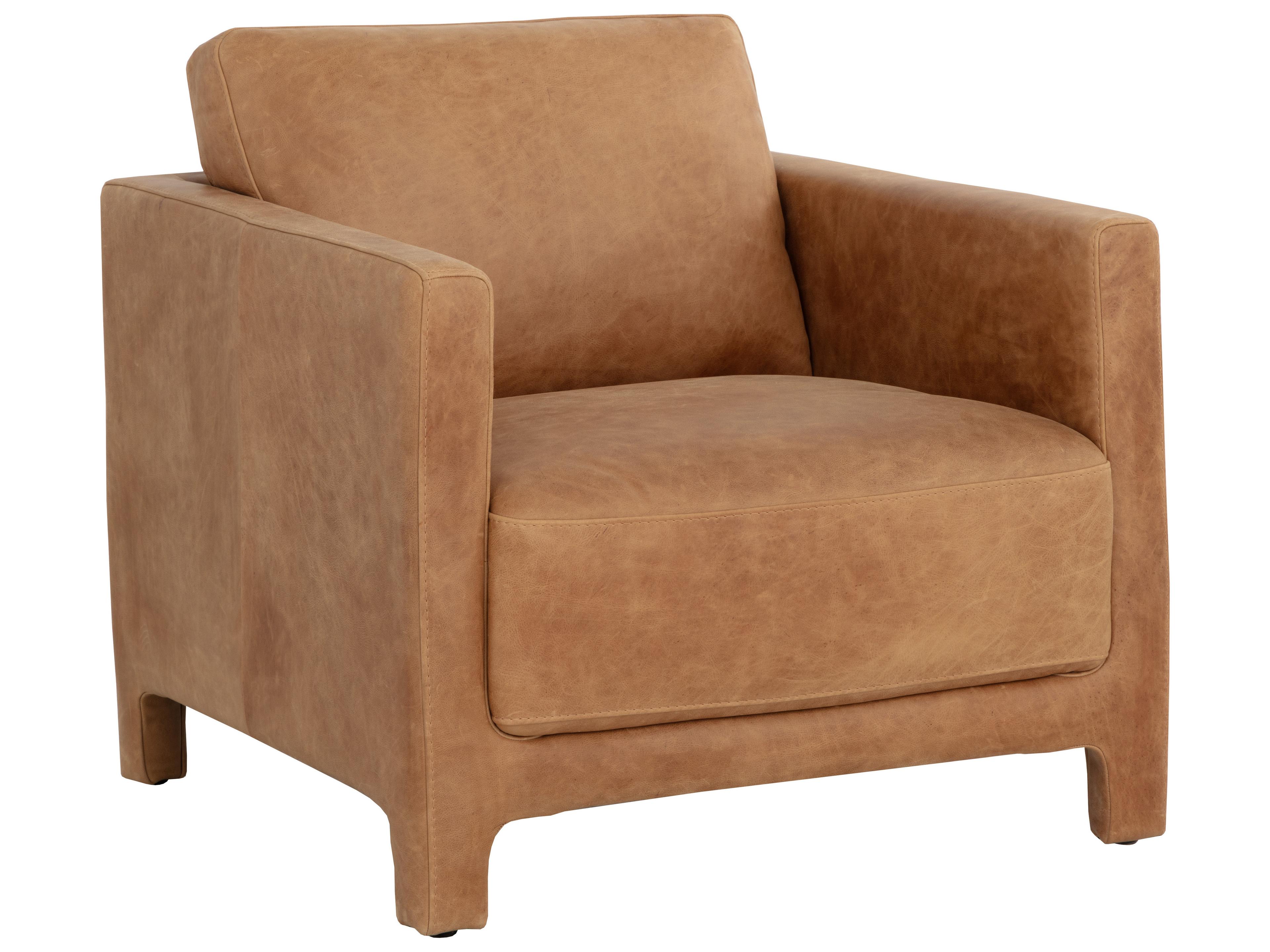 Rodney Brown Leather Club Chair