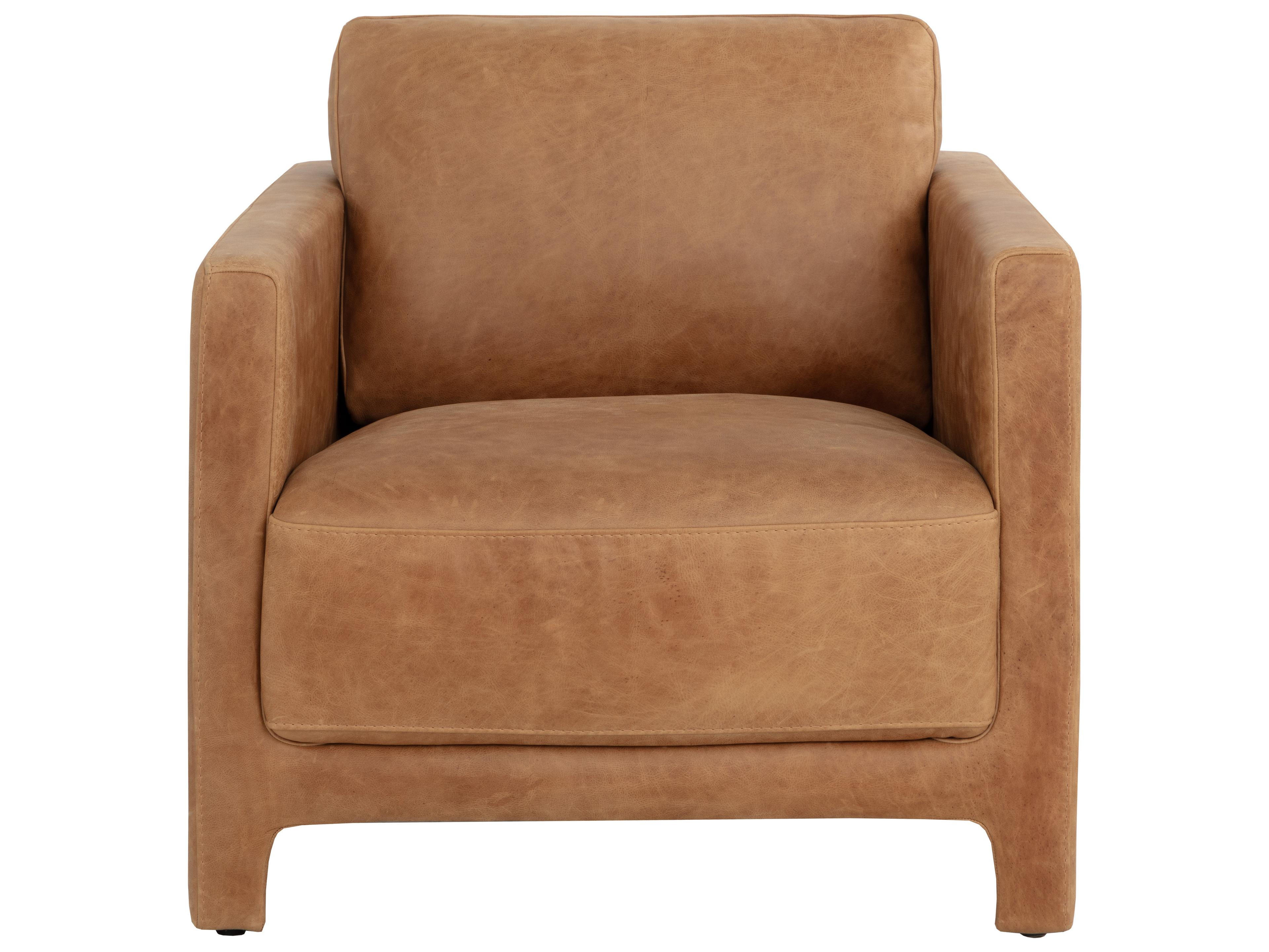 Sunpan Rodney Brown Leather Club Chair