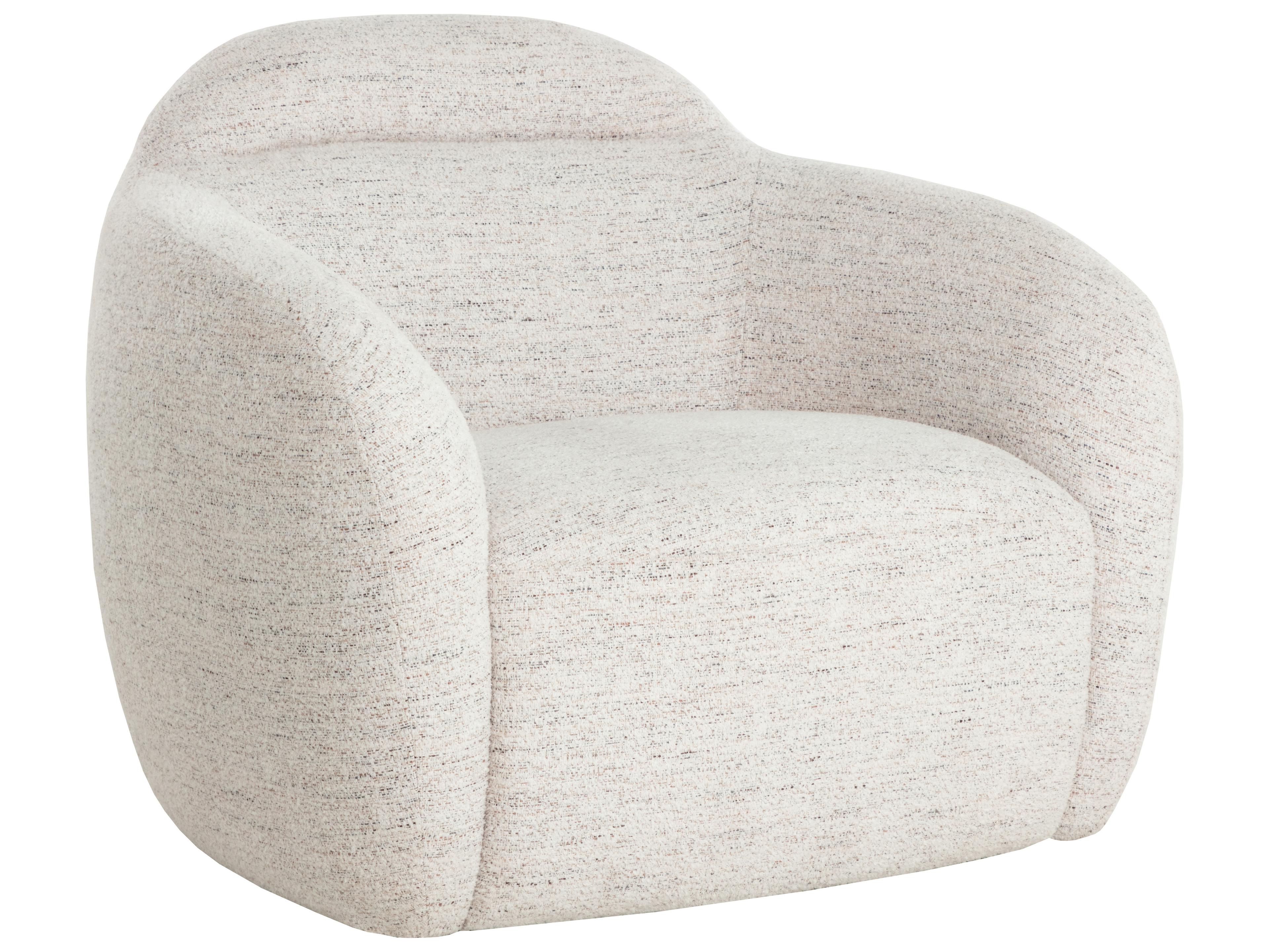 Ismo Swivel Cream Accent Chair